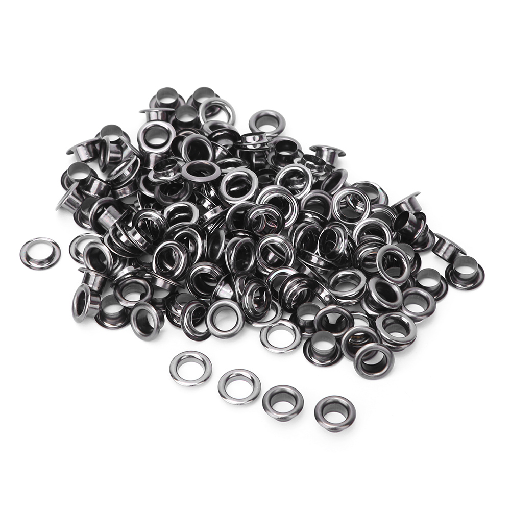 100 Stück 6 Mm Messing-doppelseitige Ösen-hohlnieten Für Kleidung, Taschen, Gürtel Und Schuhe (gun-farbe)