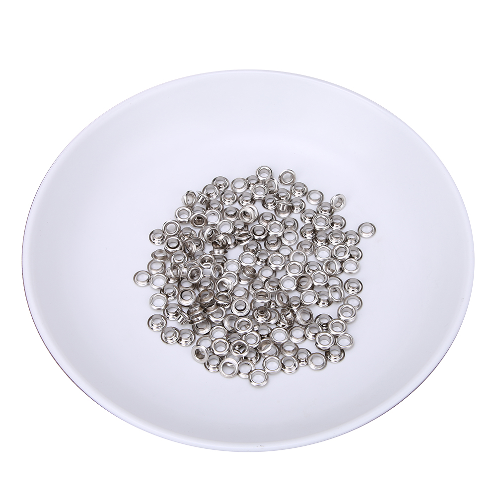 100 Stück 5 Mm Messing-doppelseitenösen, Nieten, Ösen Für Gürtel, Schuhe, Taschen, Lederarbeiten, Silber