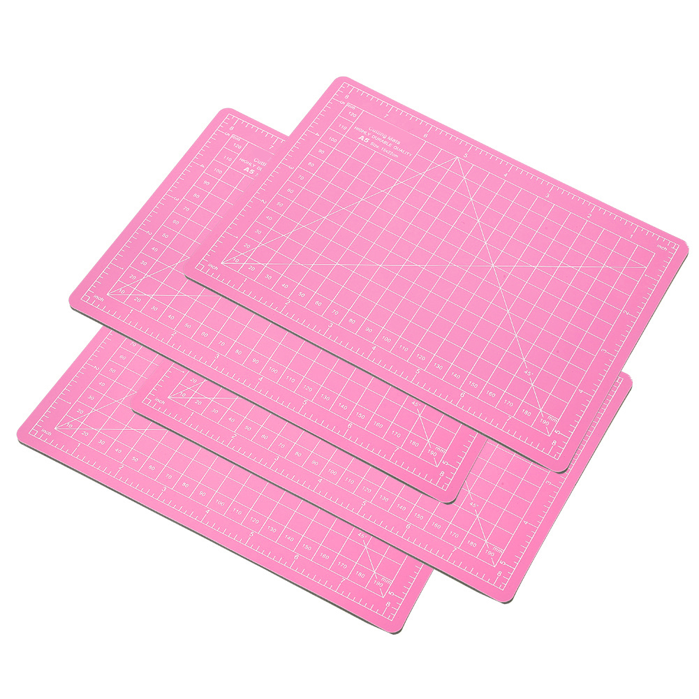 4-teiliges Schneidebrett A5, Rosa, Pvc, Modellschneideunterlage, Bastelpapier, Schnitz- Und Gravurbrett
