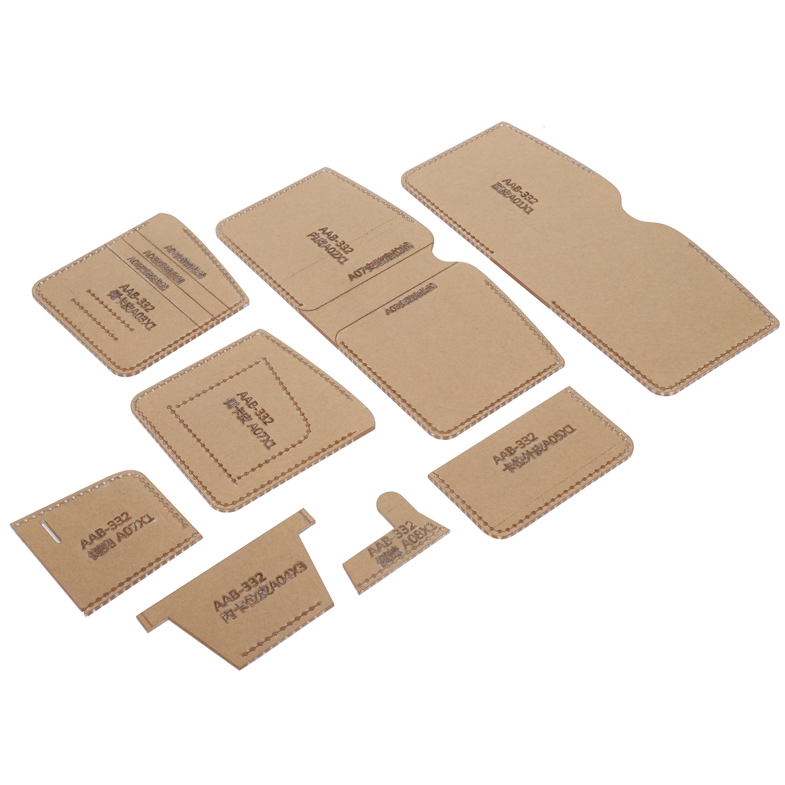 Acryl-schablone Für Kurze Geldbörsen, Diy-muster, Transparentes Lederhandwerkswerkzeug
