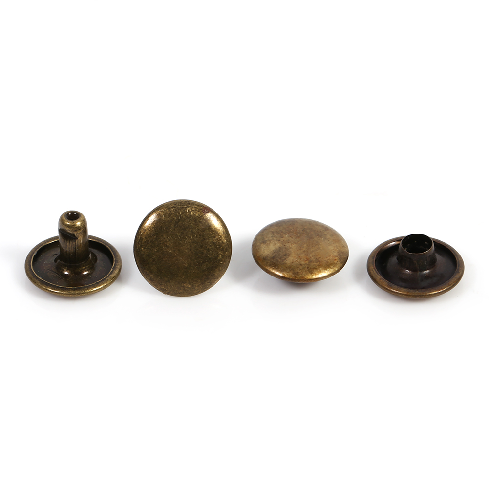 100 Sets 8 X 10 Mm Doppelkopfnieten Metall Leder Handwerk Reparaturen Nieten Spike Dekoration (bronze)