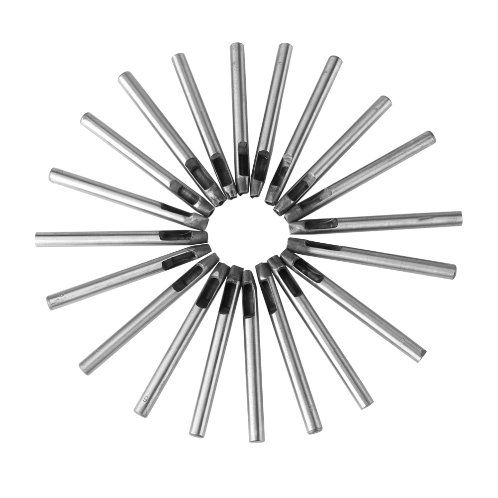 20-teiliges Set Lederhandwerk 6 Mm Kohlenstoffstahl Blumenlochstanzer Für Geldbörsen-/gürtelverzierungen