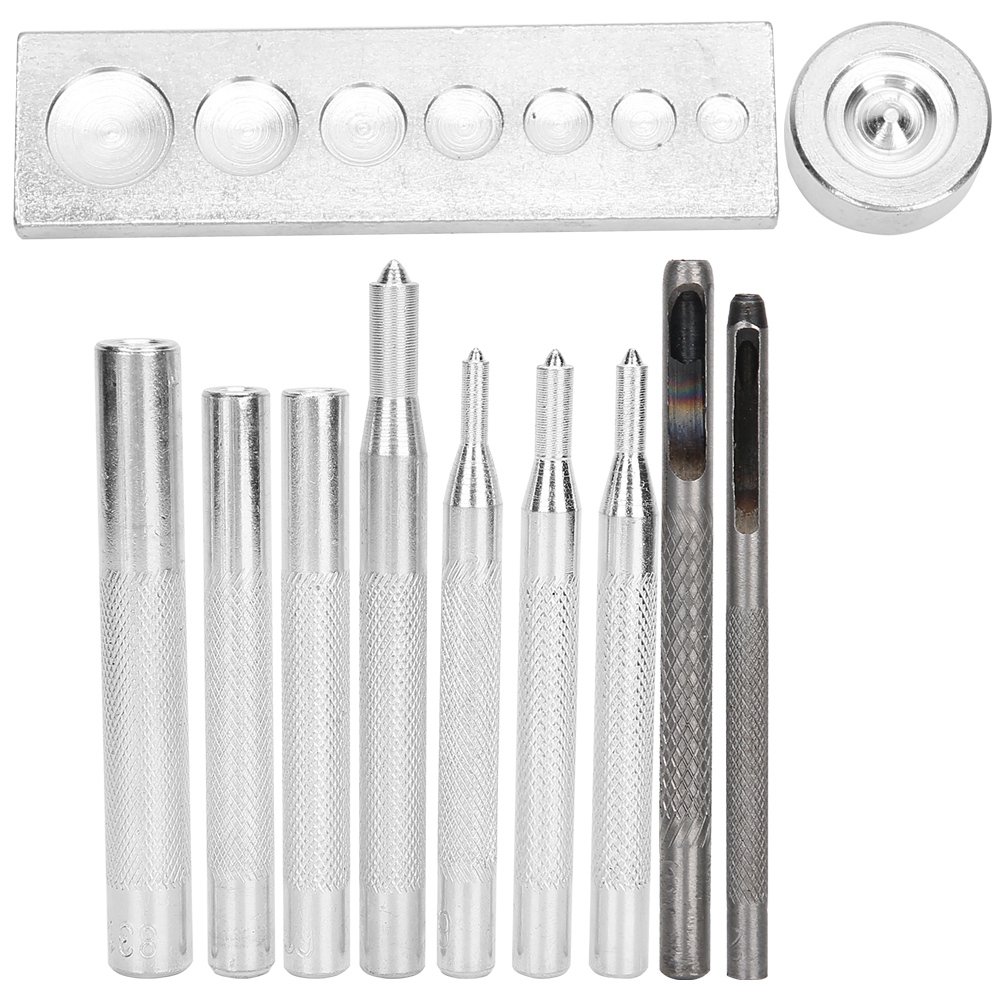 Druckknopfwerkzeug-set, Lochzange, Knopfsetzer, 7-in-1-basis-lederhandwerks-werkzeugset
