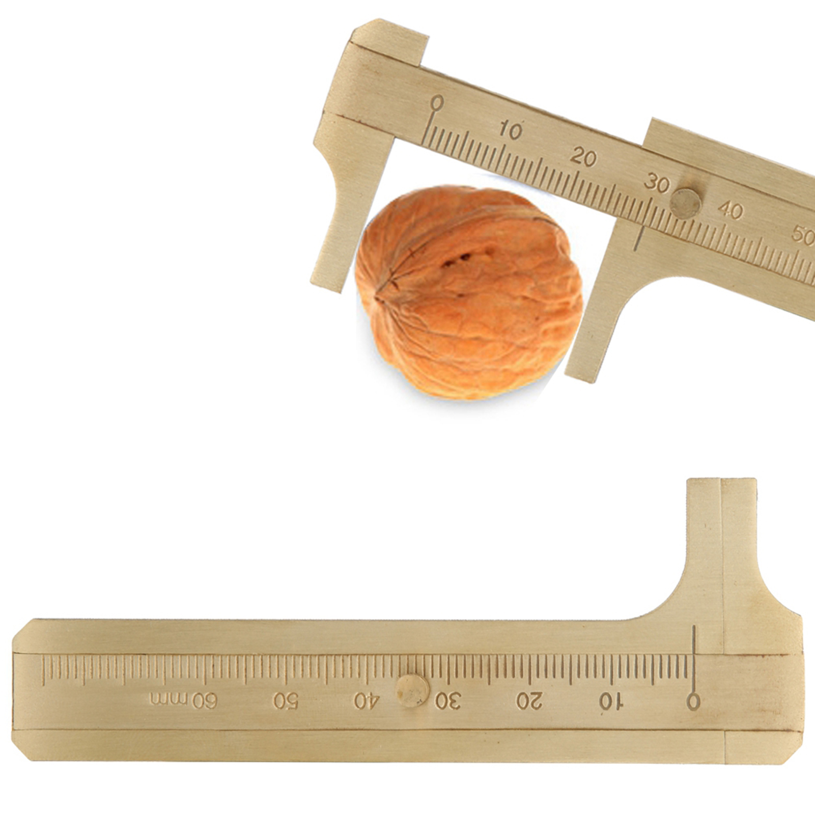 Messschieber Aus Messing, Walnussholz, Armband-messwerkzeug, Schmuckprüfschieber, 8 Cm