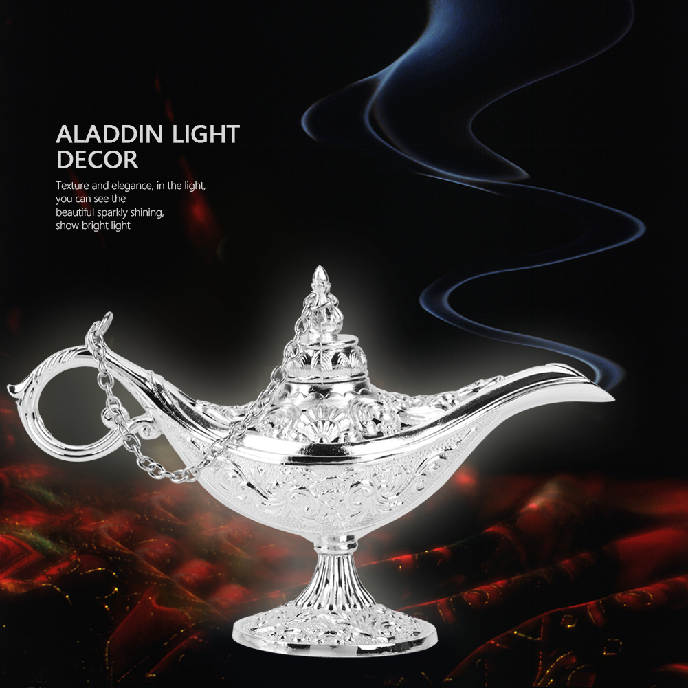 Seltene Retro-legende, Farbige Aladdin-zauber-wunschlampe, Topf, Sammlerstück (silber)