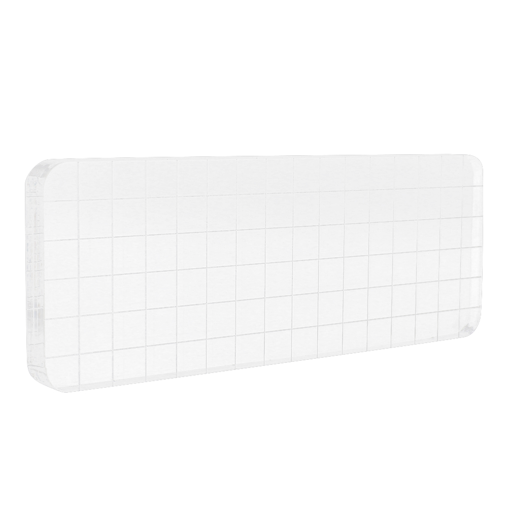 Acrylplatte, Transparent, 9 Mm Dick, 16 X 6 X 0,9 Cm, Abgerundetes Kleines Quadratisches Gitter