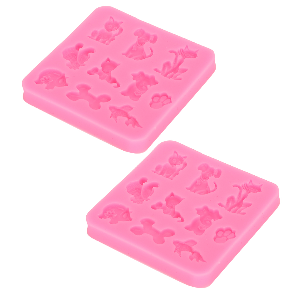 Stück Silikonform Diy Handarbeitswerkzeug Cartoon-tierform Hochtemperaturbeständig (rosa)