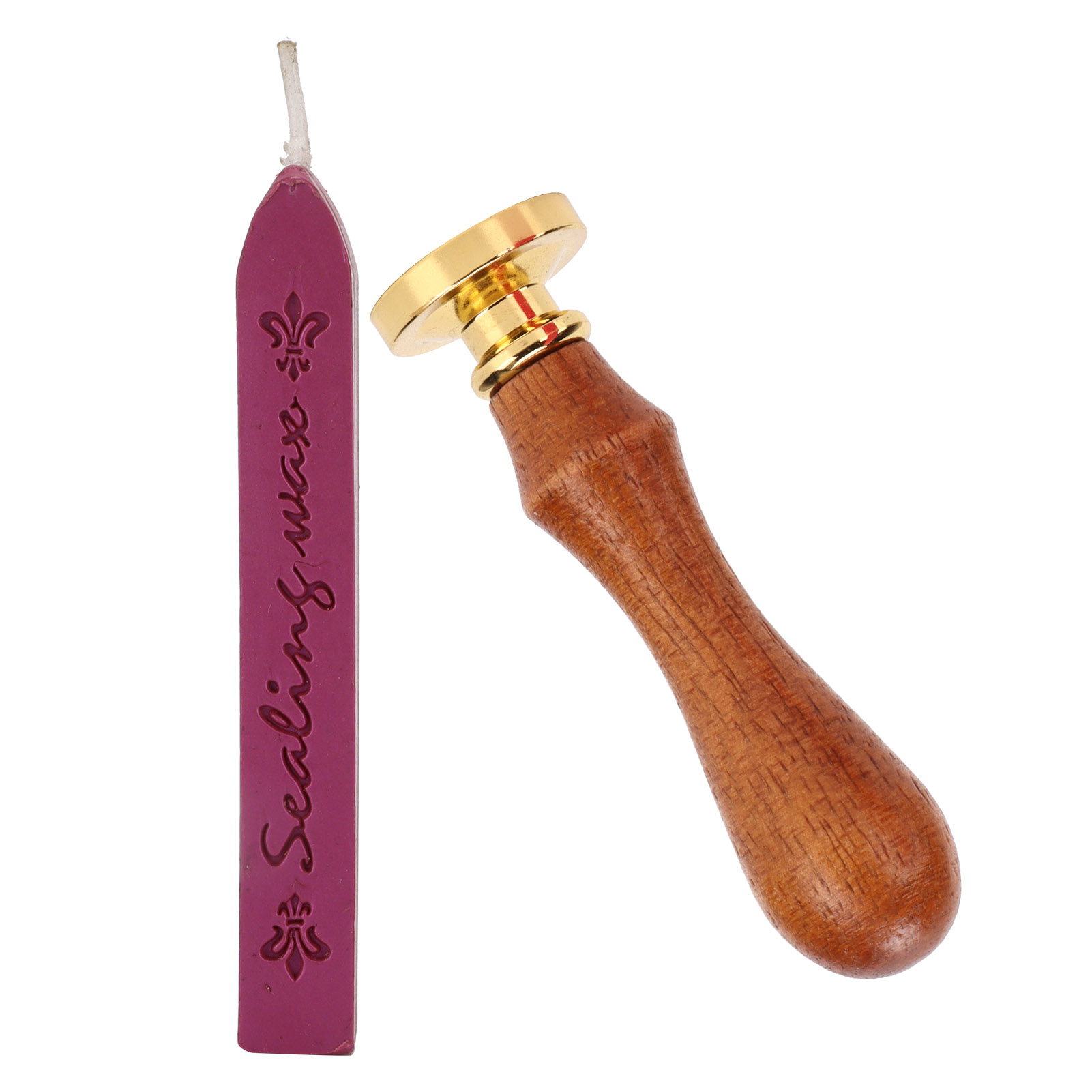Wachssiegel-stempelset, Klares Muster, Schlichtes Diy-klassik-siegelset Für Umschläge, Einladungen, Hochzeitsverzierungen, Helllila Rose