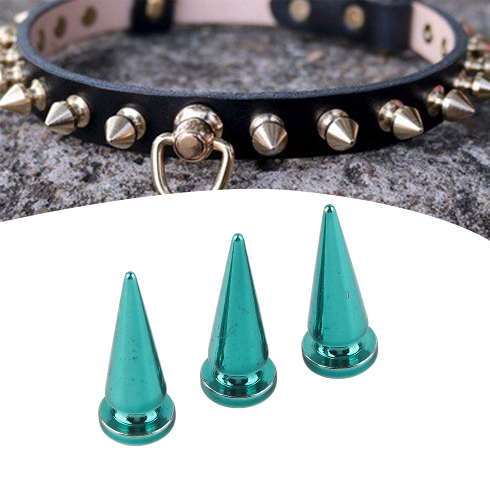 10er-set Kupferkugelnieten 10 X 26 Mm Mit Schrauben Für Diy-ledertaschen Und Schuhe (blau)