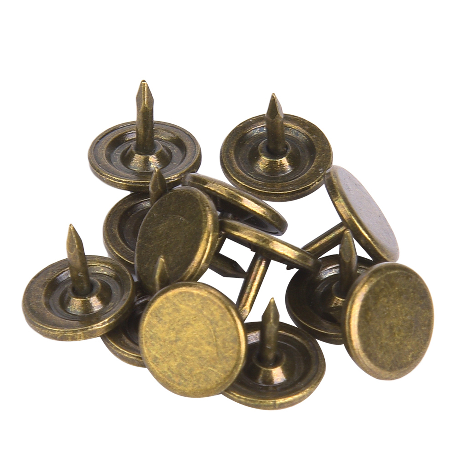 100 Stück Polsternägel Mit Flachem Kopf, Cyan-bronzefarben, Eisen, Dekorative Stifte, Sofamöbelzubehör, 9 X 8 Mm