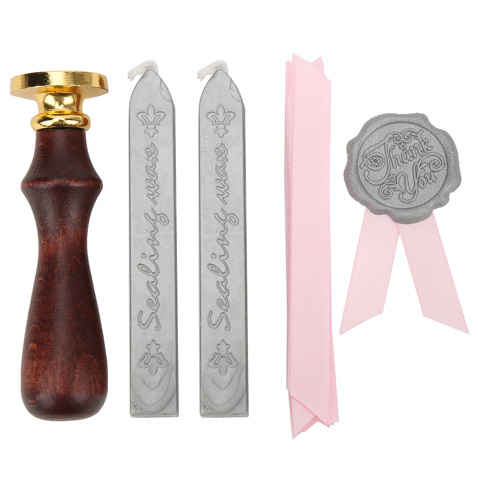 Vintage-wachssiegel-set Aus Holz Für Vielfältige Anwendungen, Inklusive Edler Schachtel Zum Versiegeln Von Briefen. Dankeschön-set.
