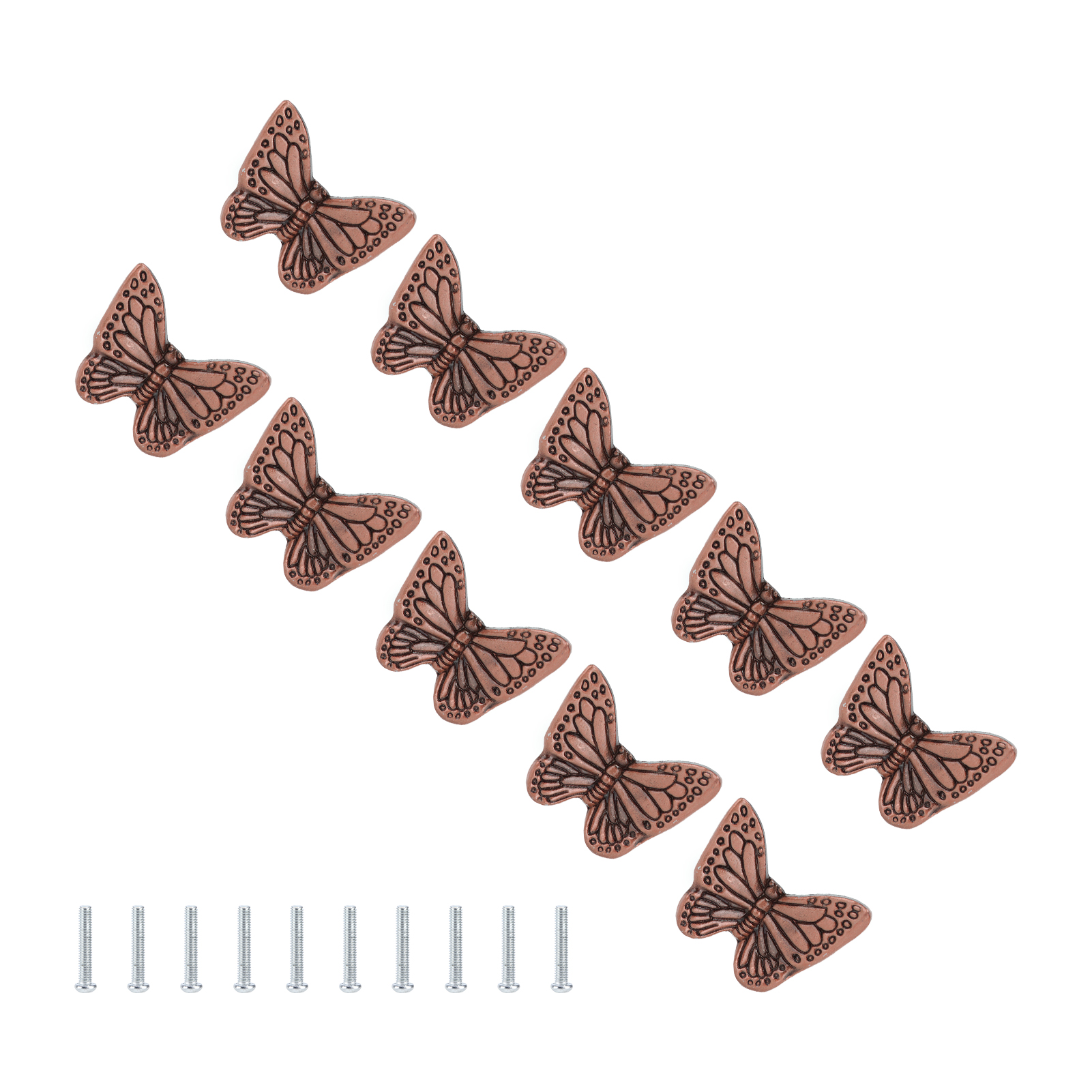 Schubladengriff Seestern-schmetterling Legierung Einloch-griff Im Modernen Stil Für Schubladen, Schränke Und Kleiderschränke Rotbronze