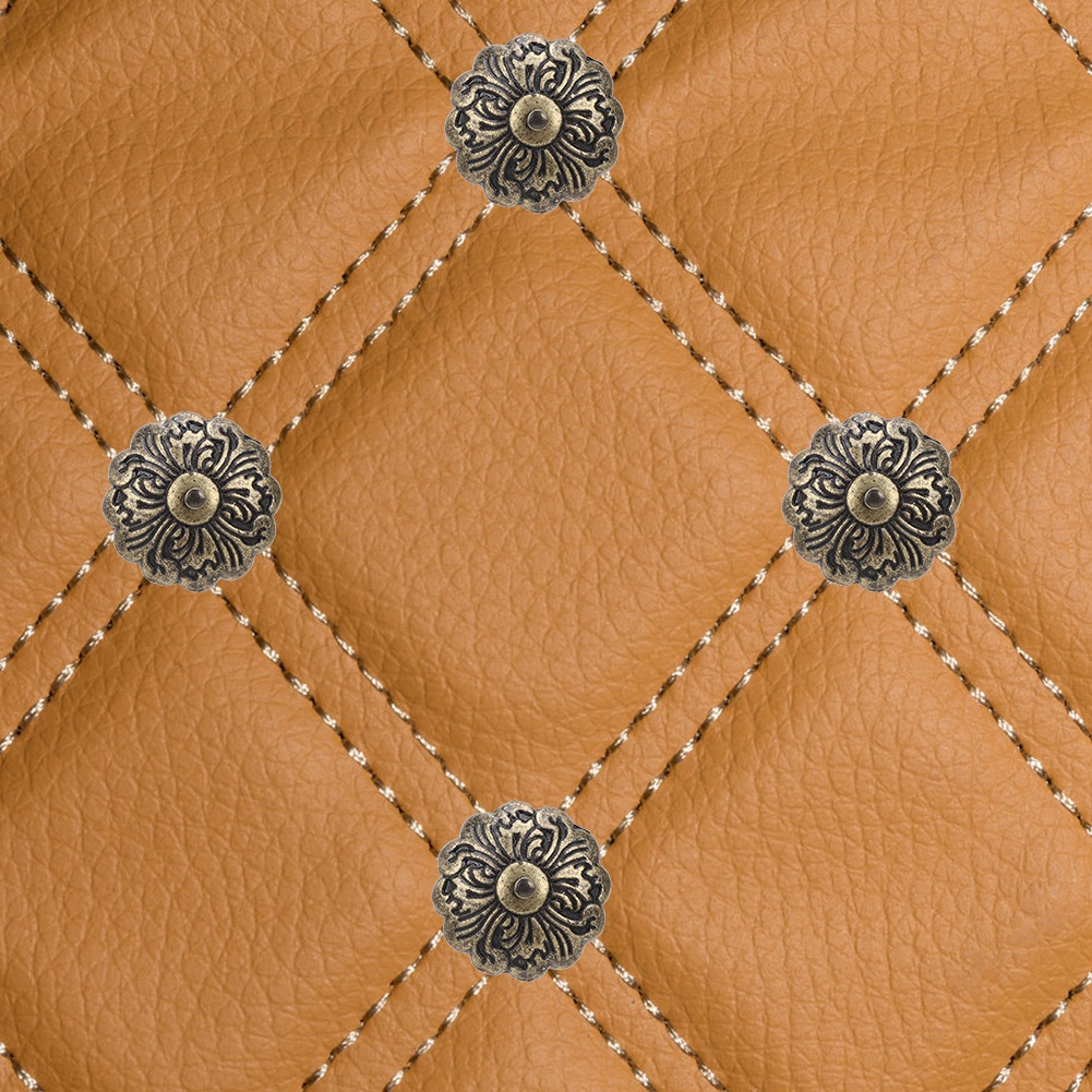 30 Stück Polsternägel In Retro-blumenform Aus Cyanfarbenem, Bronzefarbenem Zinklegierungs-möbelbeschlagzubehör