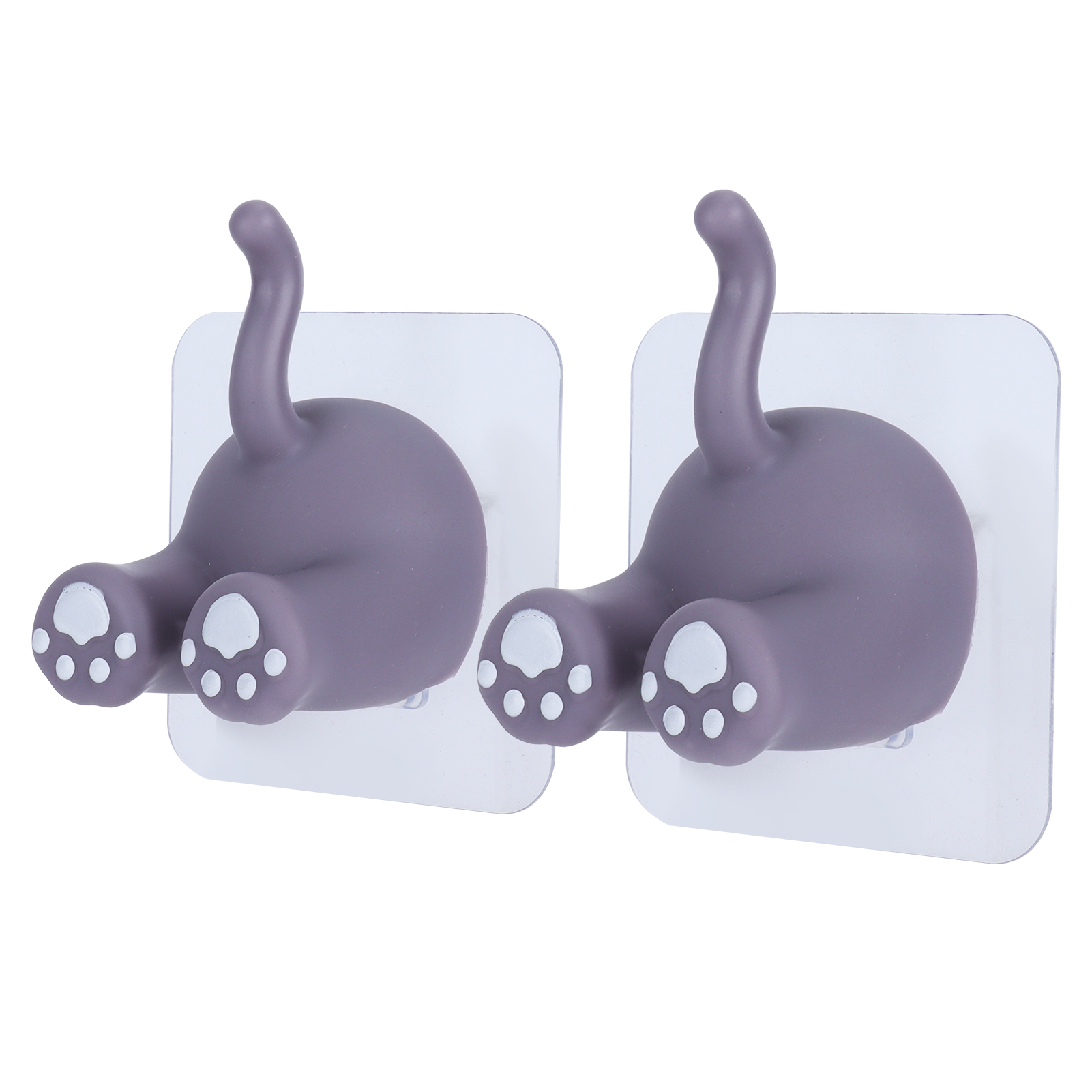 Stück Tierschwanzhaken, Stanzfrei, Tierschwanz-saugnapfhaken Für Matte Glas-, Keramik-, Marmor- Und Metallfliesen (lavendel)