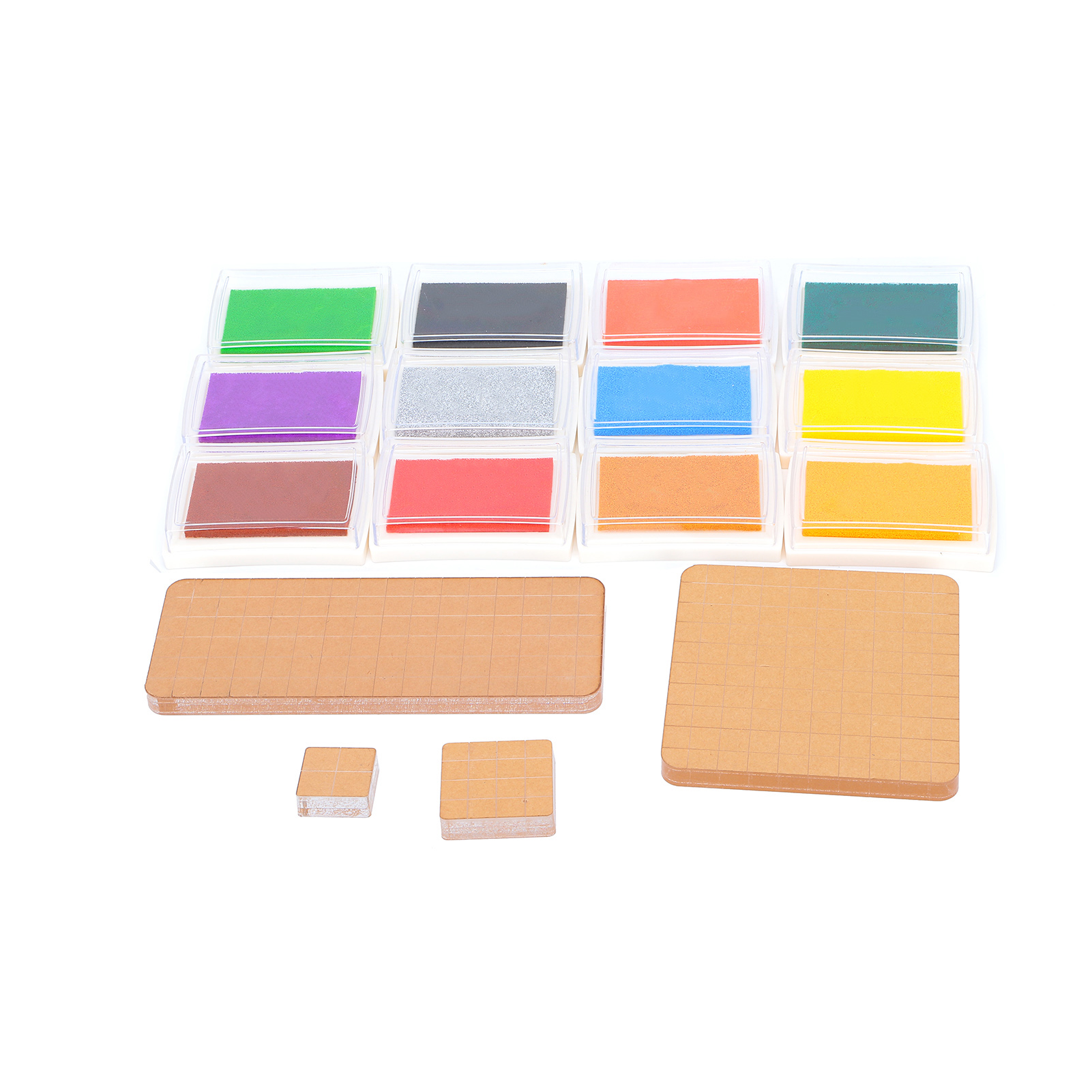 Stempelkissen-set Diy Transparente Runde Acrylblöcke Mit Winkel – Zubehör Für Die Manuelle Herstellung