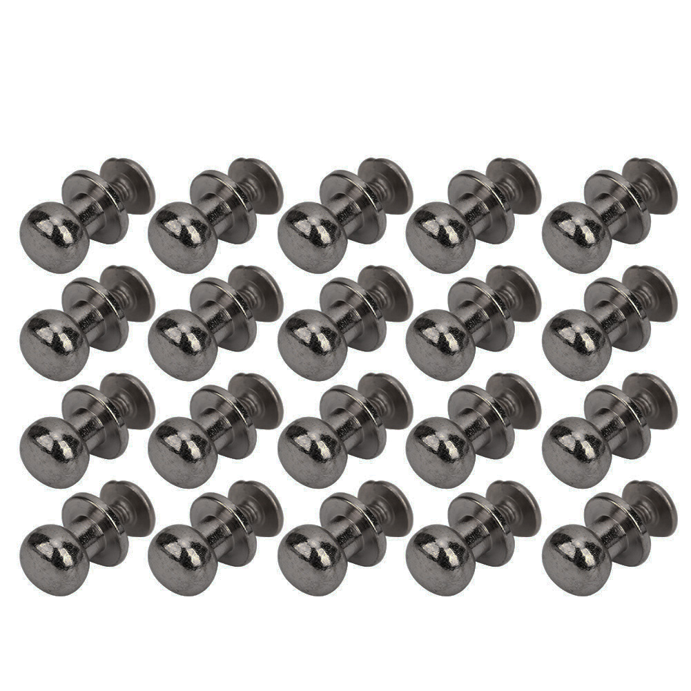 20 Stück 9 X 8 Mm Diy Kupfernieten Mit Rundem Kopf, Nippel, Nagelbeutel, Schuhzubehör Für Leder, Pistolenfarben 9 X 8 Mm