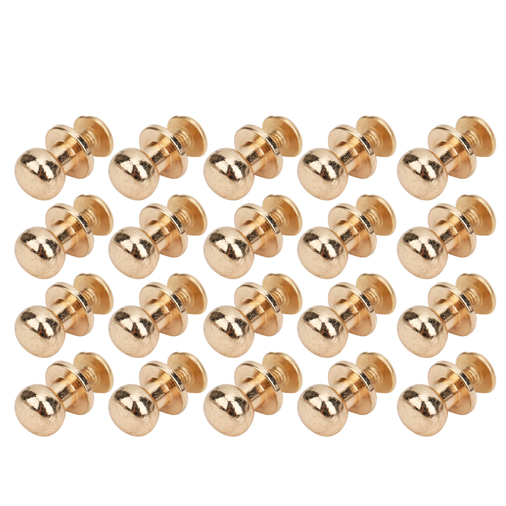 20 Stück 9 X 8 Mm Kupfernieten Mit Rundem Kopf, Ideal Für Diy-projekte, Z. B. Für Nagelbeutel, Schuhe Und Leder, Goldfarben, 9 X 8 Mm