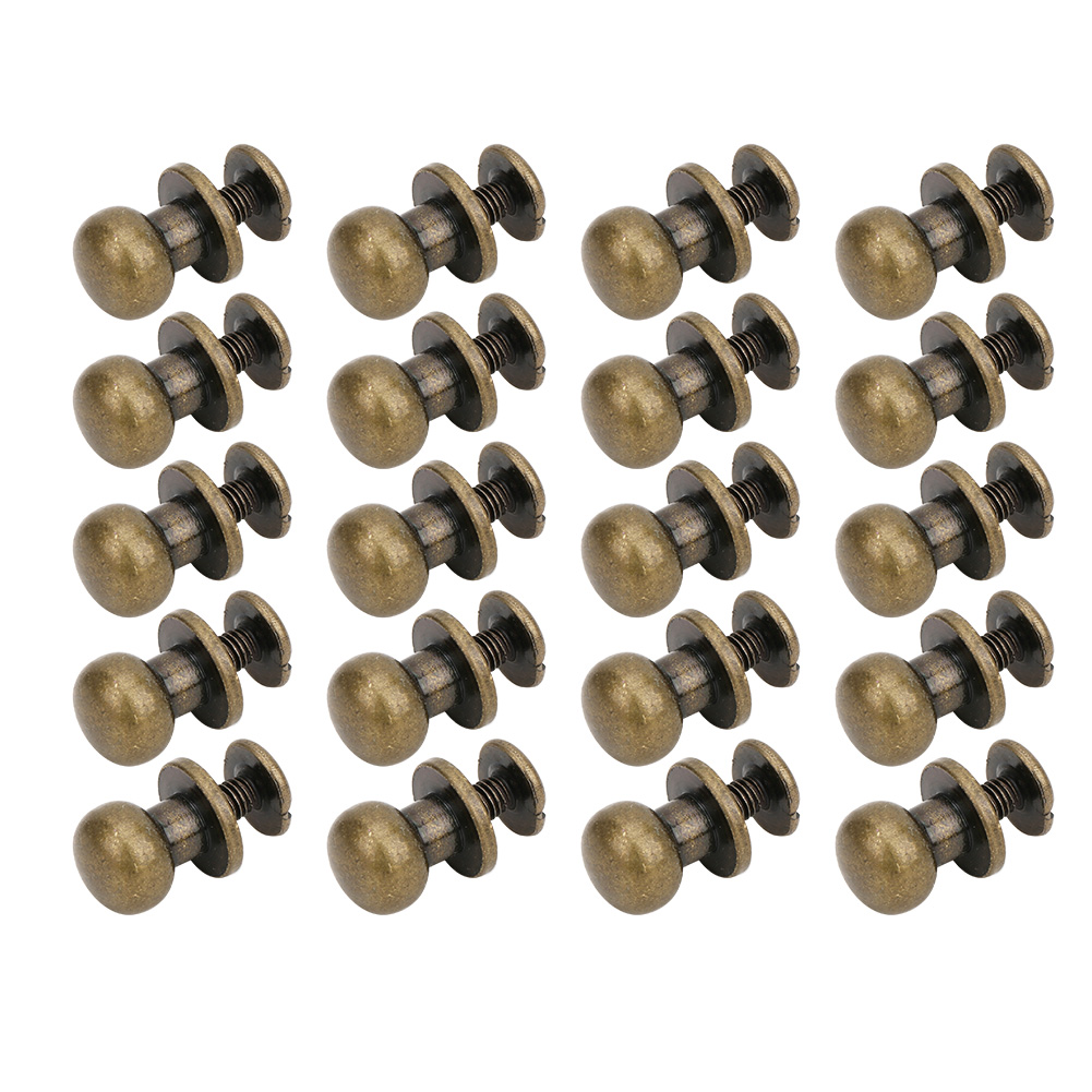 20 Stück 9 X 8 Mm Diy Kupfernieten Mit Rundkopf, Nippel, Nagelbeutel, Schuhzubehör Für Leder/bronze, 9 X 8 Mm