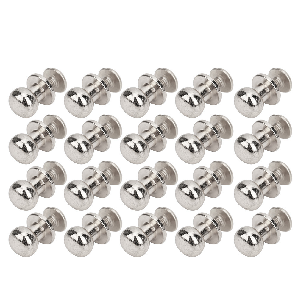 20 Stück 9 X 8 Mm Diy Kupfernieten Mit Rundem Kopf, Nippel, Nagelbeutel, Schuhzubehör Für Leder, Silber, 9 X 8 Mm