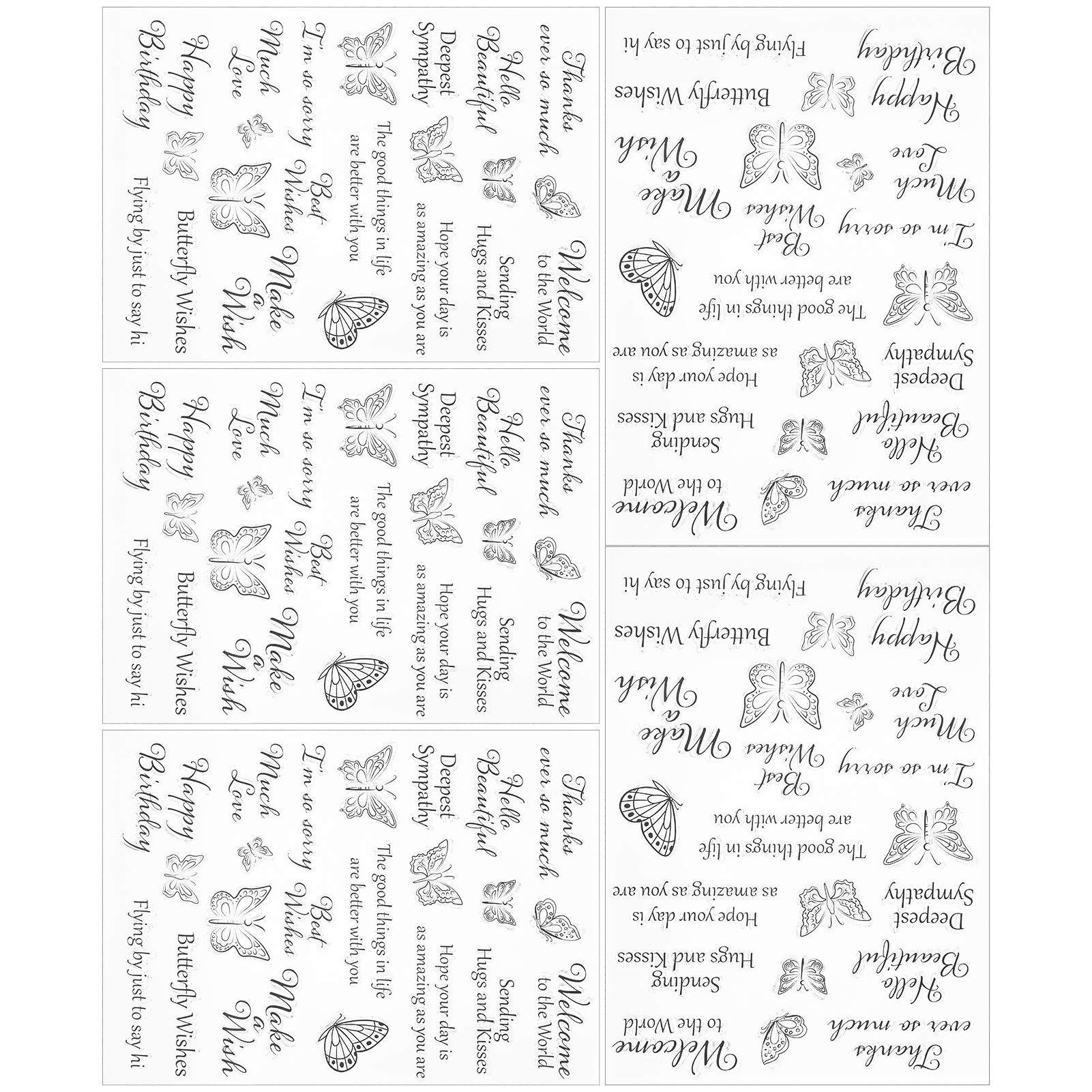Stück Transparente Schmetterlingsstempel Für Diy-fotoalbum-dekoration