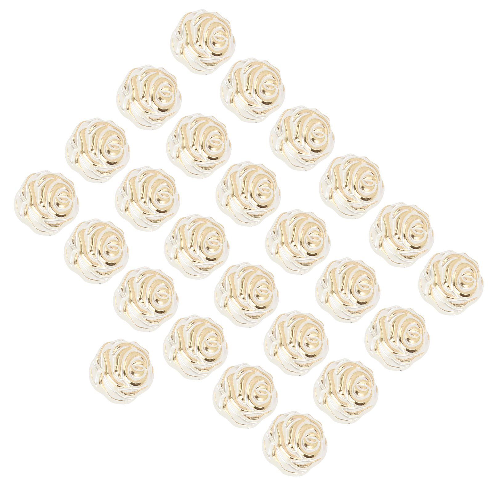 25 Künstliche Blumen Diy Mini-rosenblütenköpfe Aus Kunststoffharz Für Bastelarbeiten, Partydekoration, Geschenk (beige)