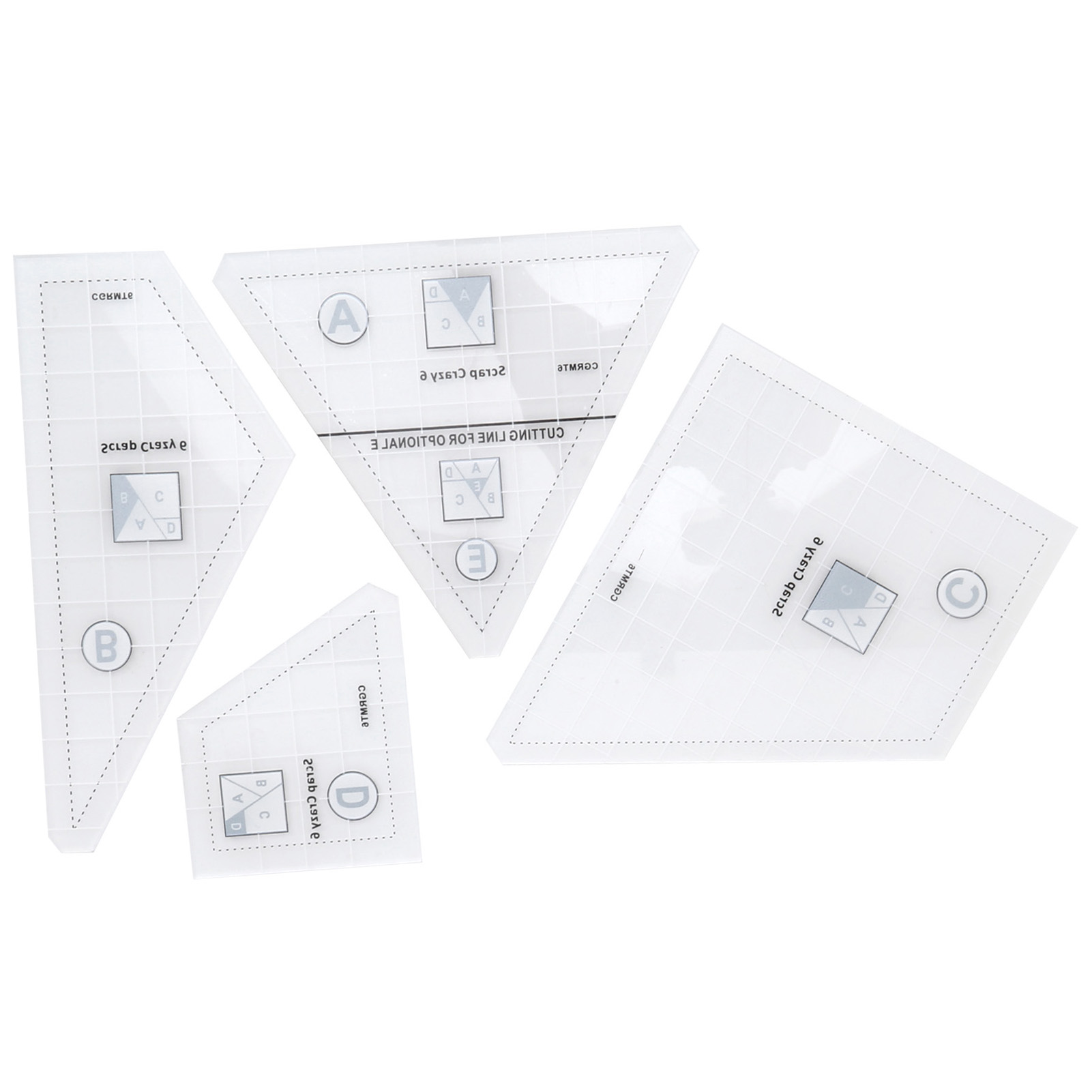 4-teiliges Set Transparenter Acryl-schablonen Für Quilt-lineale Zum Selbermachen – Ideal Für Bastelarbeiten Und Professionelles Nähen – Das Perfekte Geschenk