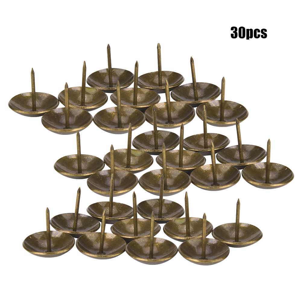 30 Stück Polsternägel, Verdickt, Runder Kopf, Cyanbronze, Eisenplattiert, Möbelzubehör, 25 X 25 Mm (verdickung)