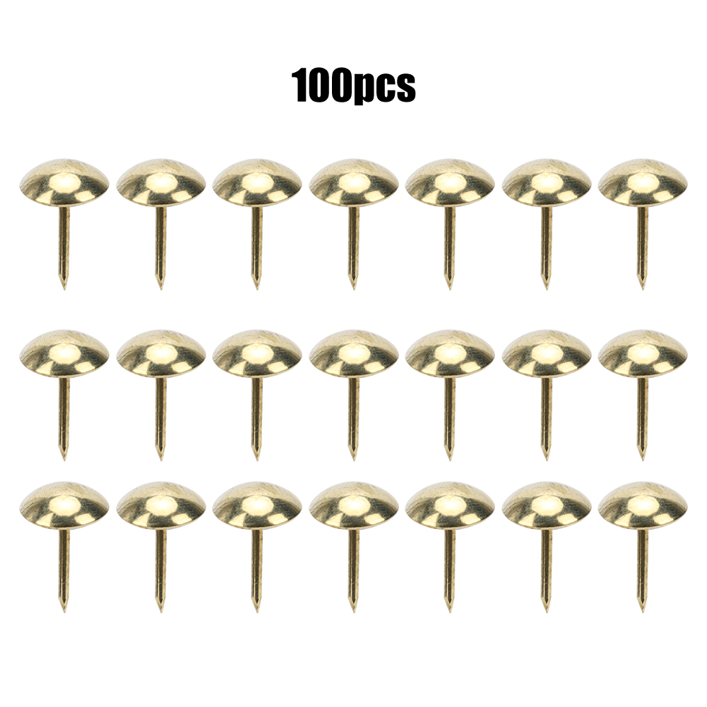 100 Stück Polsternägel Aus Antikem Messing, Eisen, Möbeldekoration, Reißnägel, Zubehör, 11 X 17 Mm, Gold