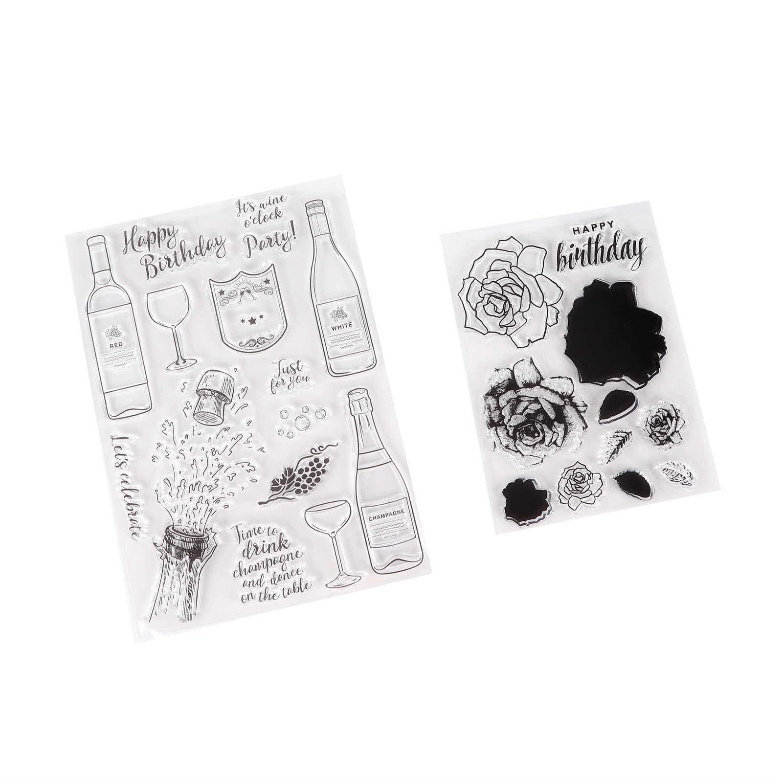Stück Transparente Stempel Aus Tpr Mit Klaren Mustern Für Fotoalben, Tagebücher, Kartenherstellung, Diy-scrapbooking
