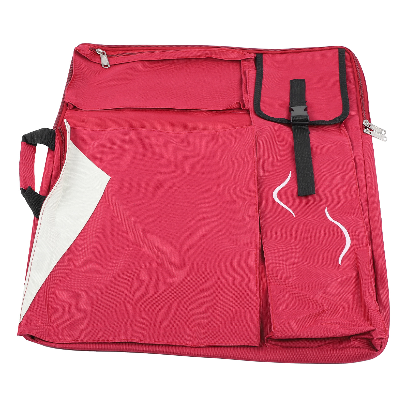 Malrucksack, Skizzenbuch, 4k-multifunktions-kunsttasche, Wasserdicht, Aus Canvas, Rot