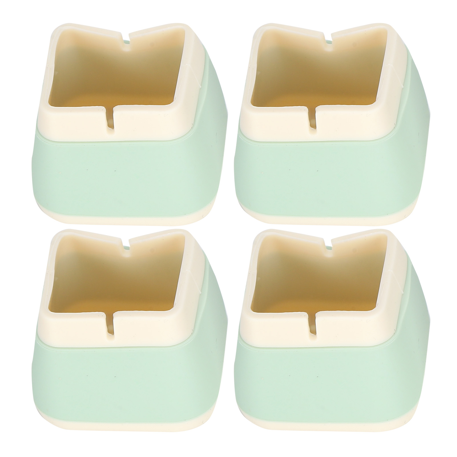 4 Stück Silikon-möbelschoner 3,3 X 3,9 X 3,9 Cm, Rutschfeste Stuhl- Und Tischfußkappen (grün)