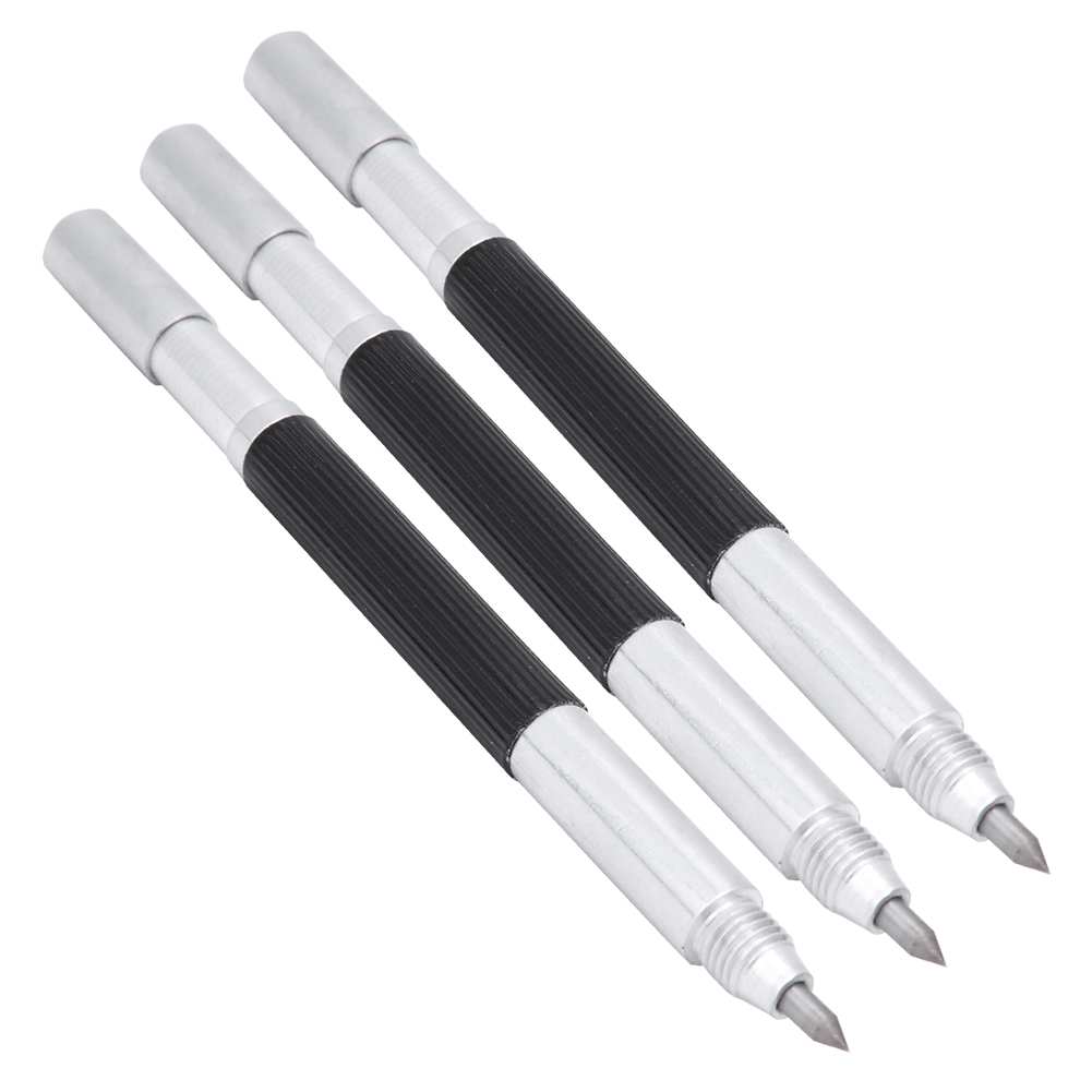 3-teiliger Metallmarkierungsstift Mit Doppelhartmetallspitze Zum Gravieren Und Anreißen Von Glas, Keramikfliesen, Metall Und Holz