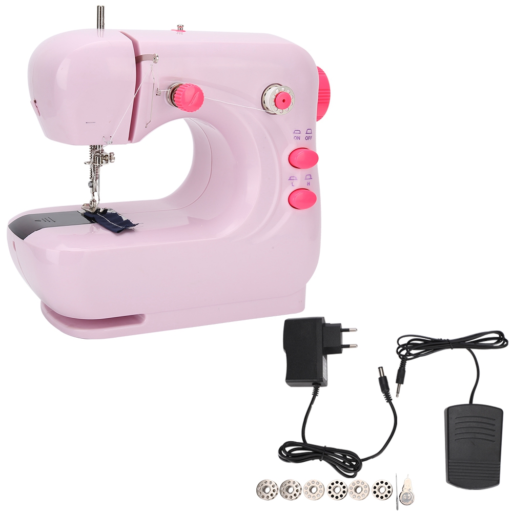 Tragbare Tischnähmaschine Overlock Multifunktions-stickgerät 100–240 V Eu-stecker