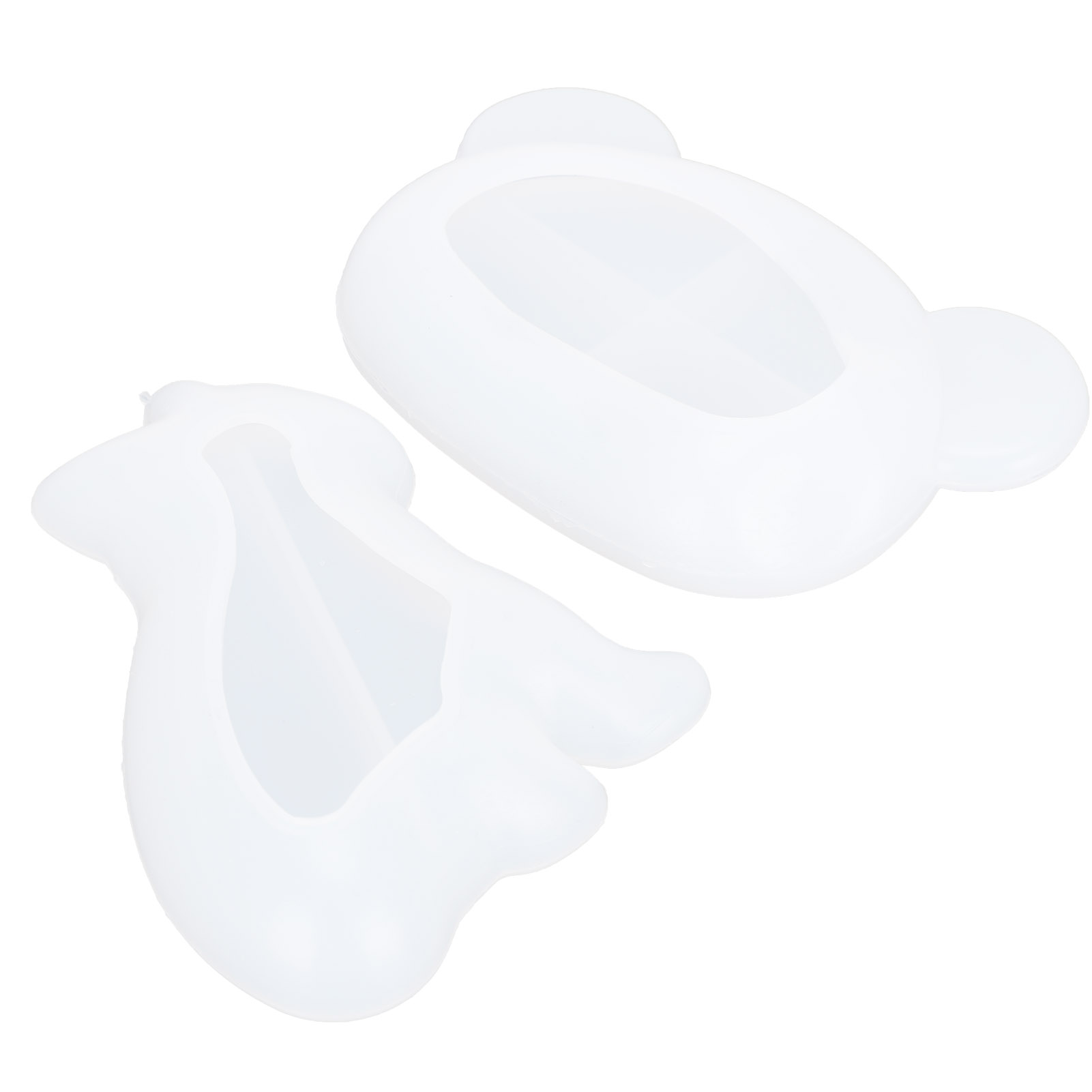 2er-set Silikonformen In Tierform (hund/bär) – Diy-aufbewahrungsschalen, Bastelbedarf, Ornamente