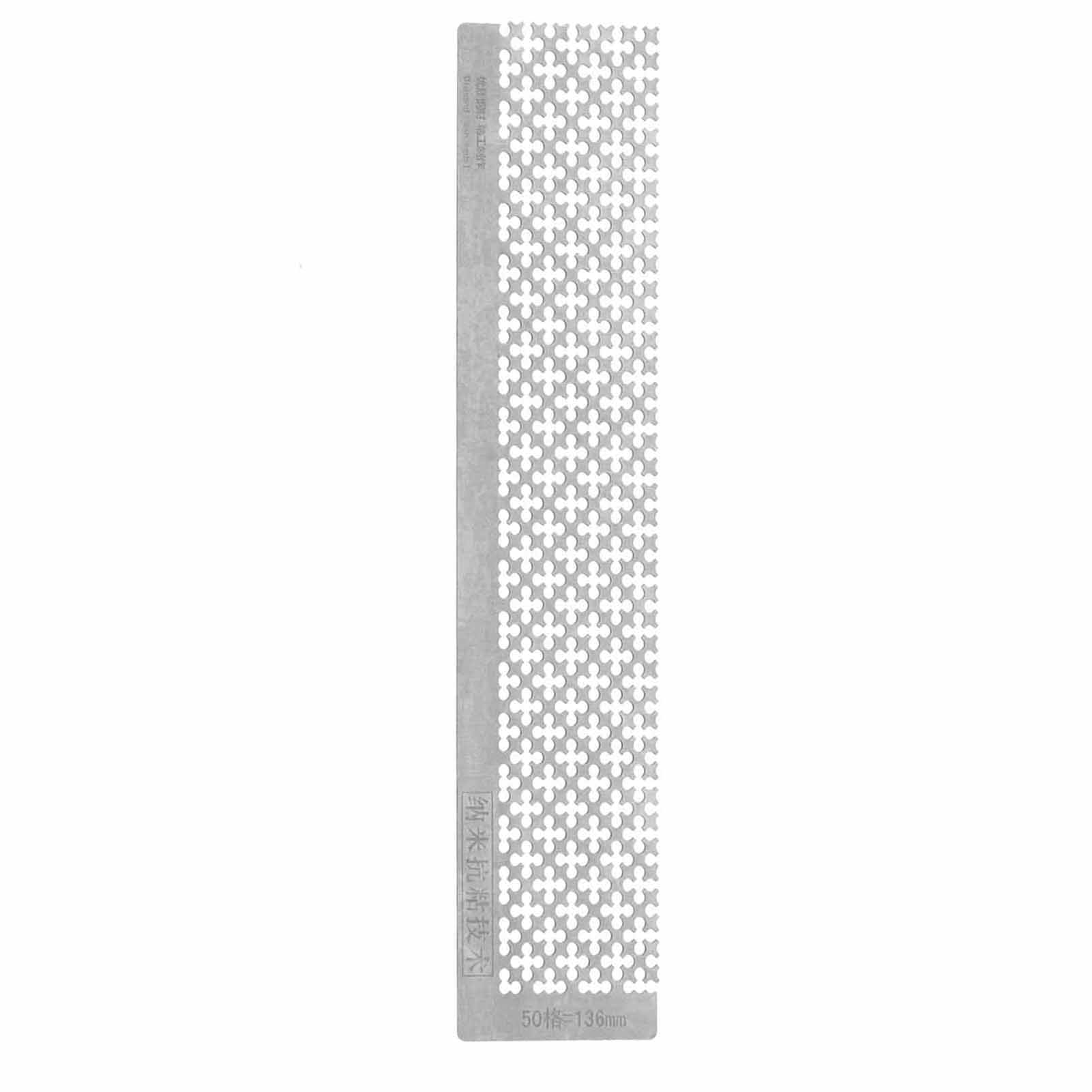 Strass-mallineal Aus Edelstahl, Blankogitter, Punktbohrer-stiftlineal Für 5d-diy, 136 Mm