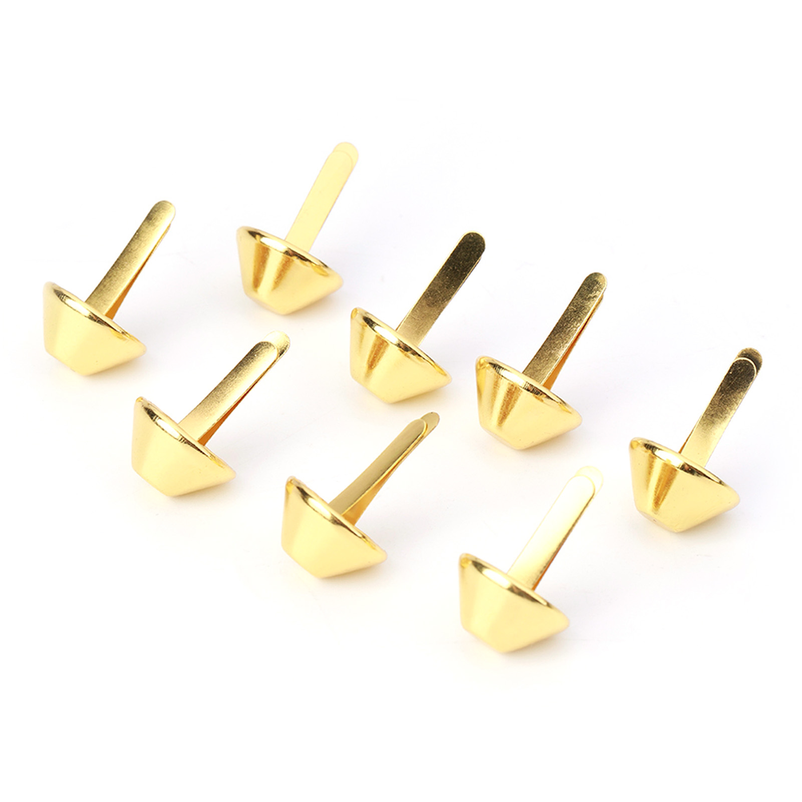 50 Stück Handtaschen-kegelfüße, Ziernägel, Nieten, Spikes, Lederbastelbedarf (gold, 15 Mm)