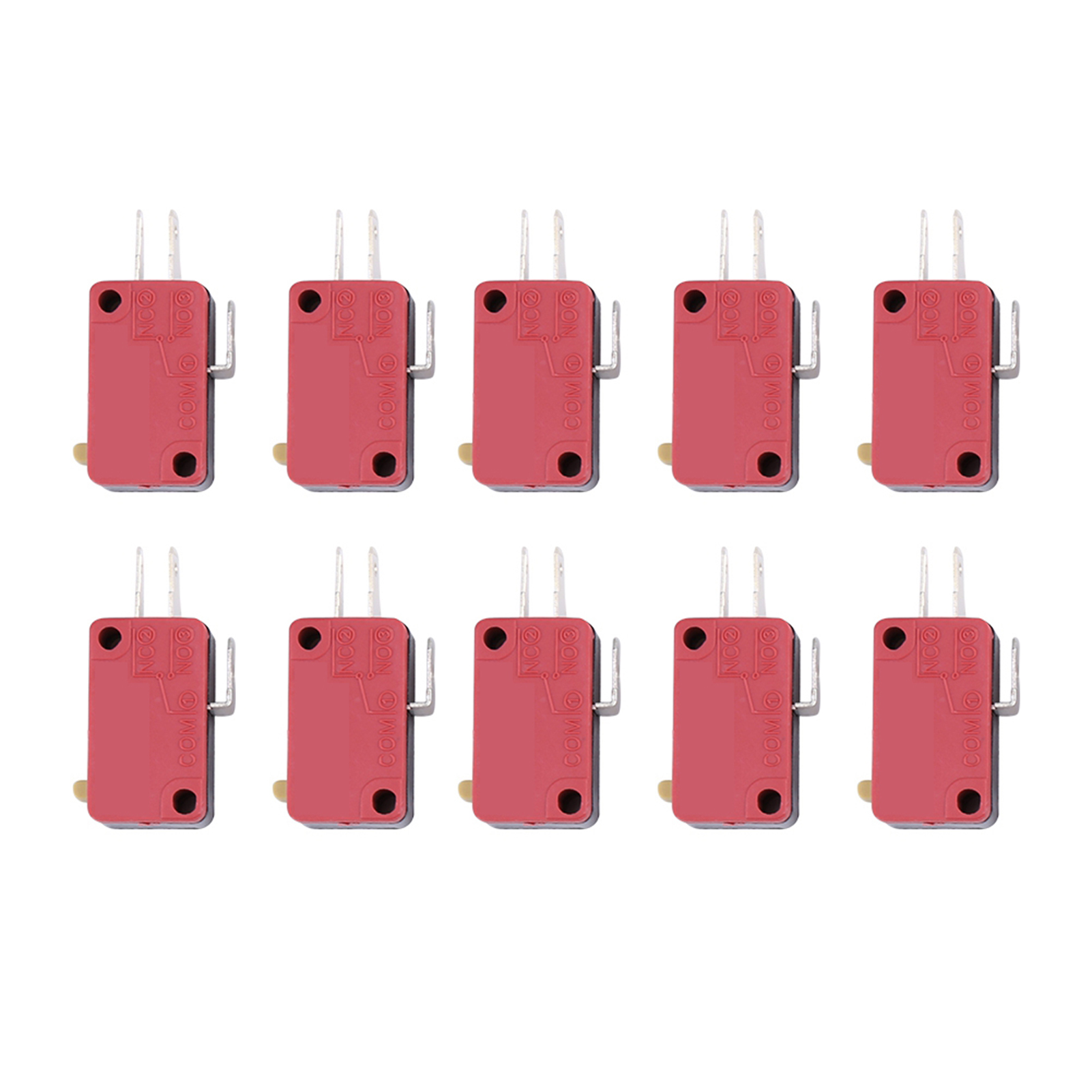 10 Stück Rote 3-pin-druckknopf-mikroschalter Als Ersatz Für Arcade-spiele