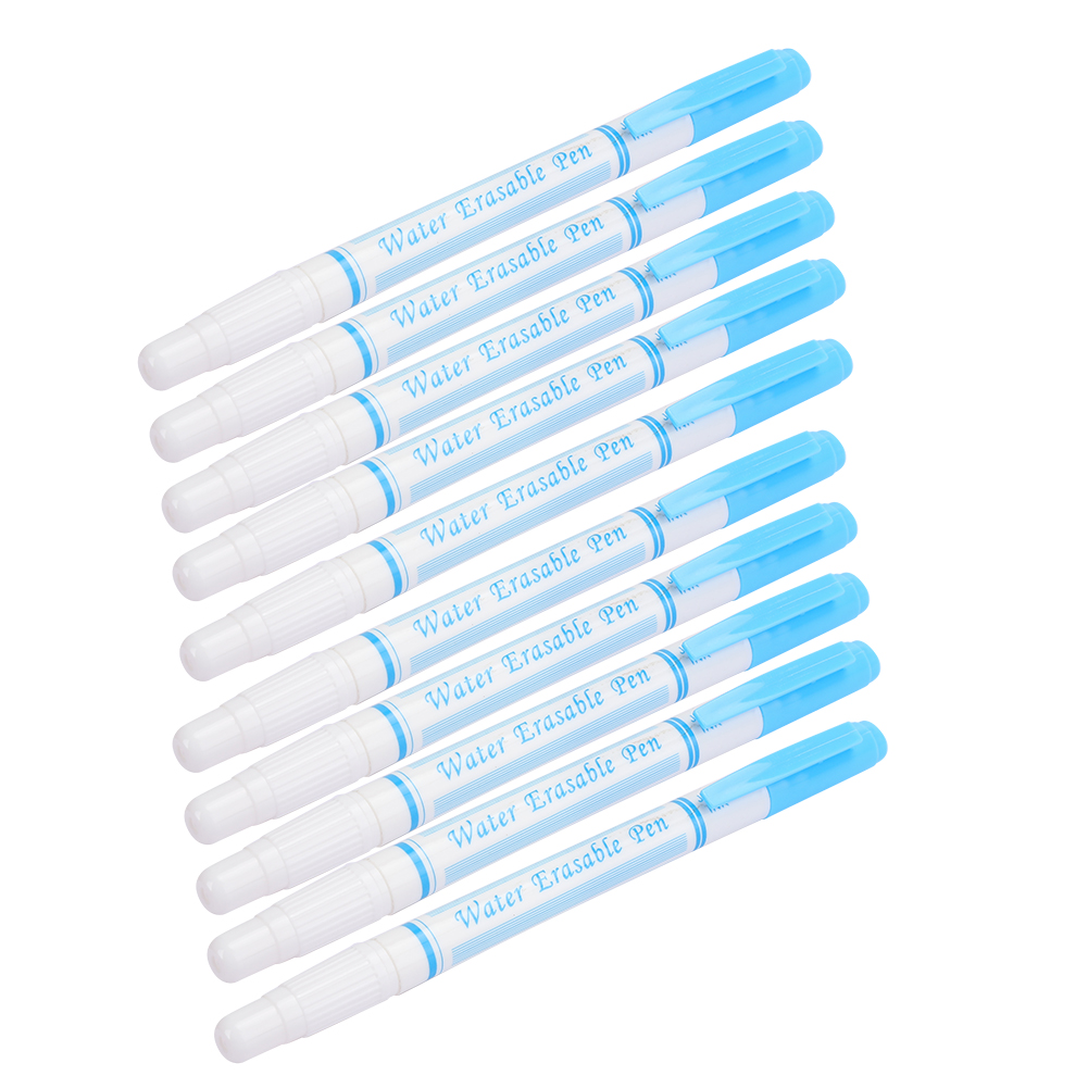 10 Stück Doppelseitige, Wasserlösliche Stoffmarker, Schneiderwerkzeug-zubehör, Blau