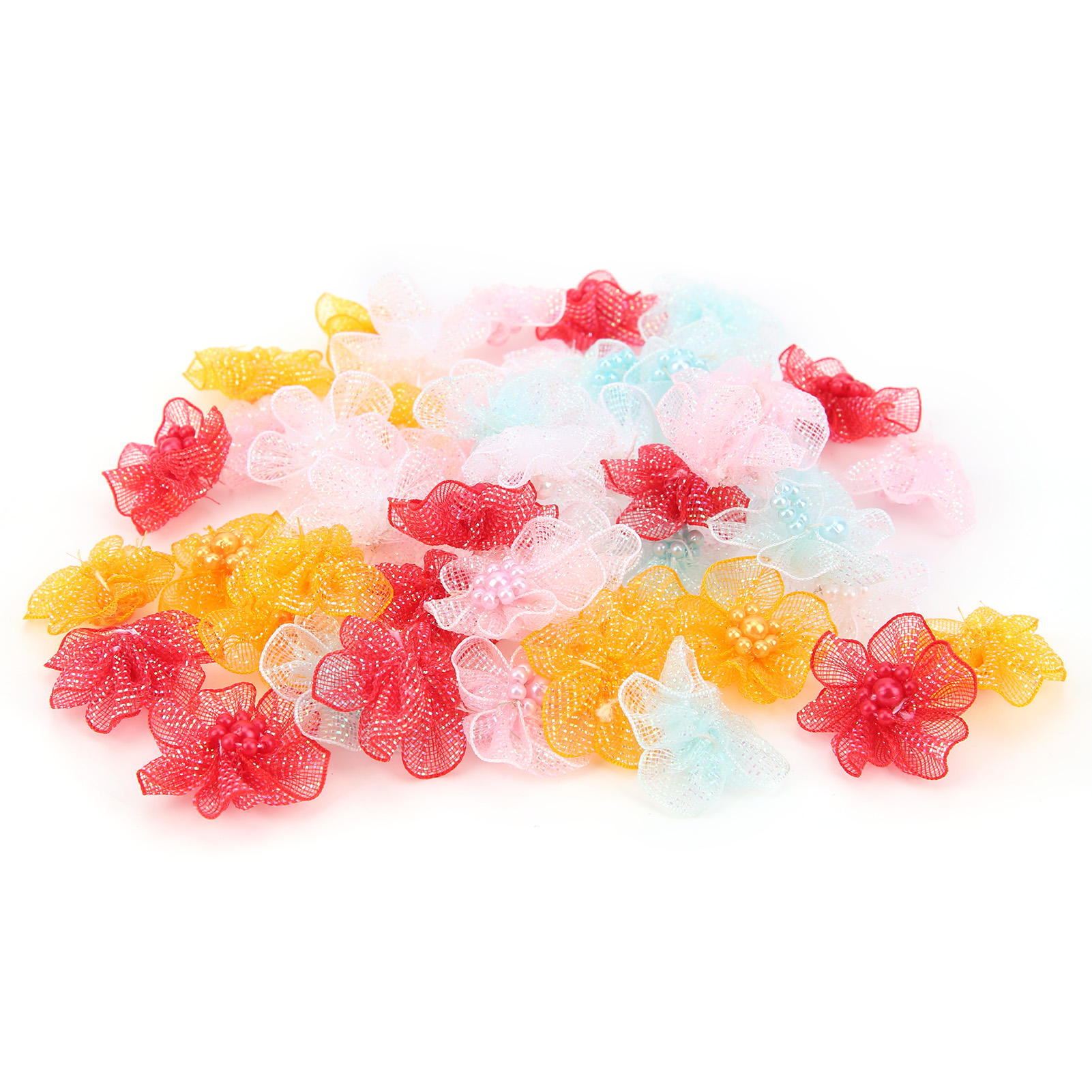 50 Stück Diy-blumendekoration, Bunte Künstliche Handgefertigte Accessoires Für Zuhause, Hochzeit, Party Und Auto