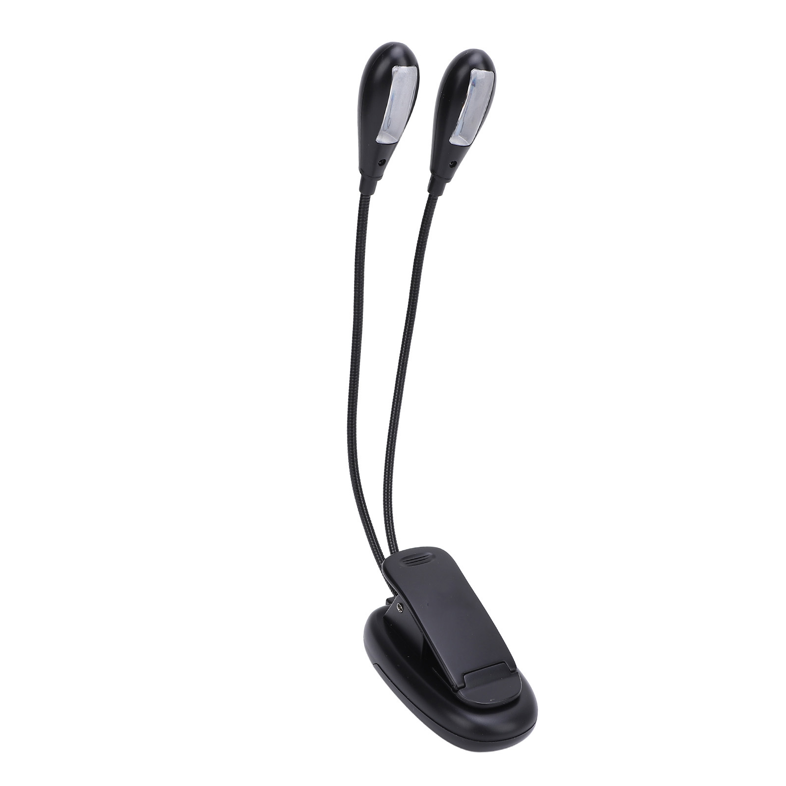 Notenpultleuchte Mit Zwei Leuchtenköpfen, Zwei Helligkeitsstufen, Flexiblem Schwanenhals, Augenschonender Led-klemmleuchte Für Optimale Leseleistung, Usb-anschluss (5 V Dc)