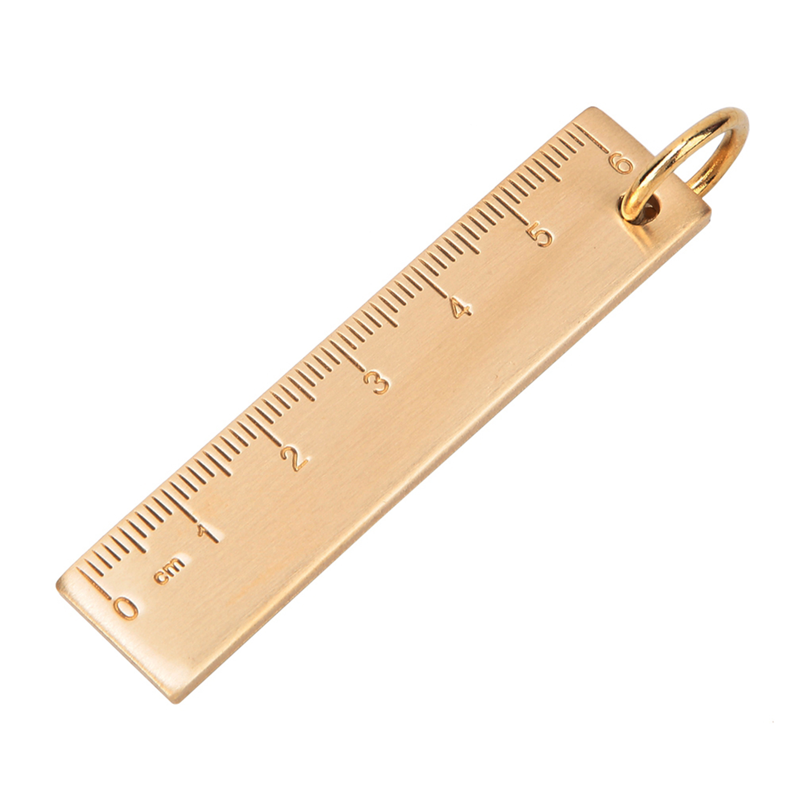 Mini-lineal-anhänger Aus Messing, 6 Cm Lang, 3 Mm Dick – Geschenkidee Für Büro Und Schule