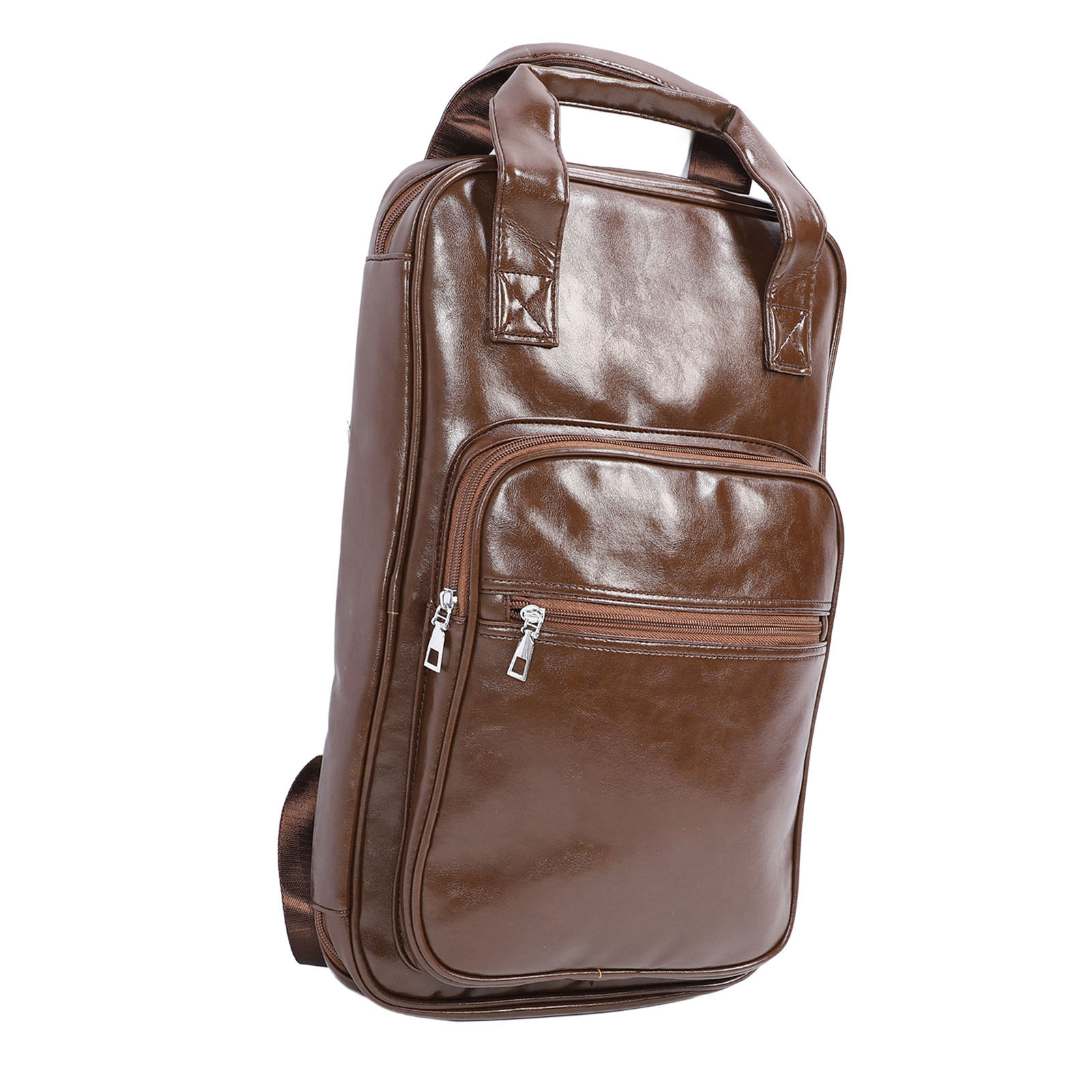 Drumsticks-tasche, Verdicktes Multifunktionales Pu-leder-drumstick-aufbewahrungsetui, Rucksack, Braun