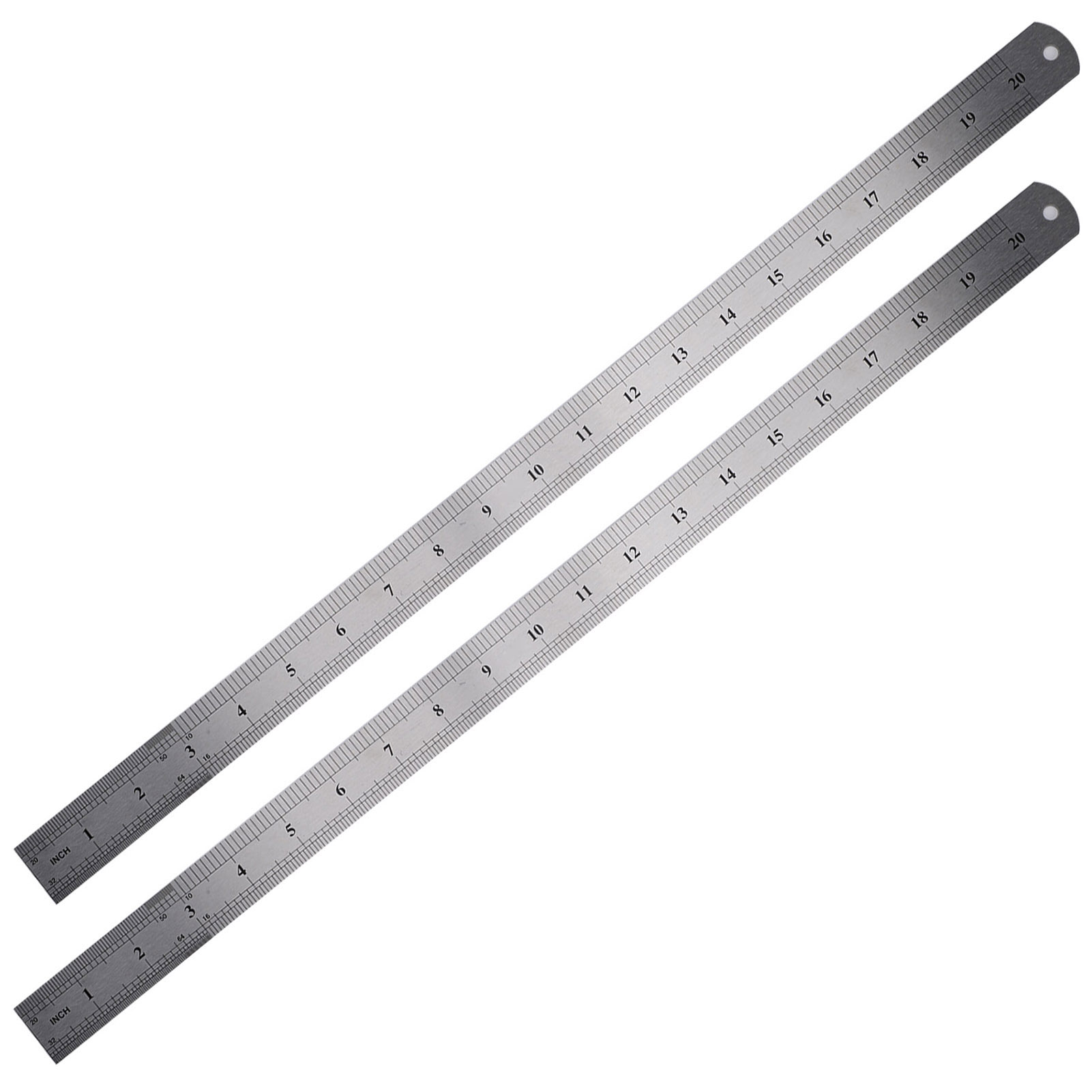2 Stück Stahllineal, Holzbearbeitungs-markierungs- Und Messbandwerkzeug, Doppelseitige Skala, 50 Cm