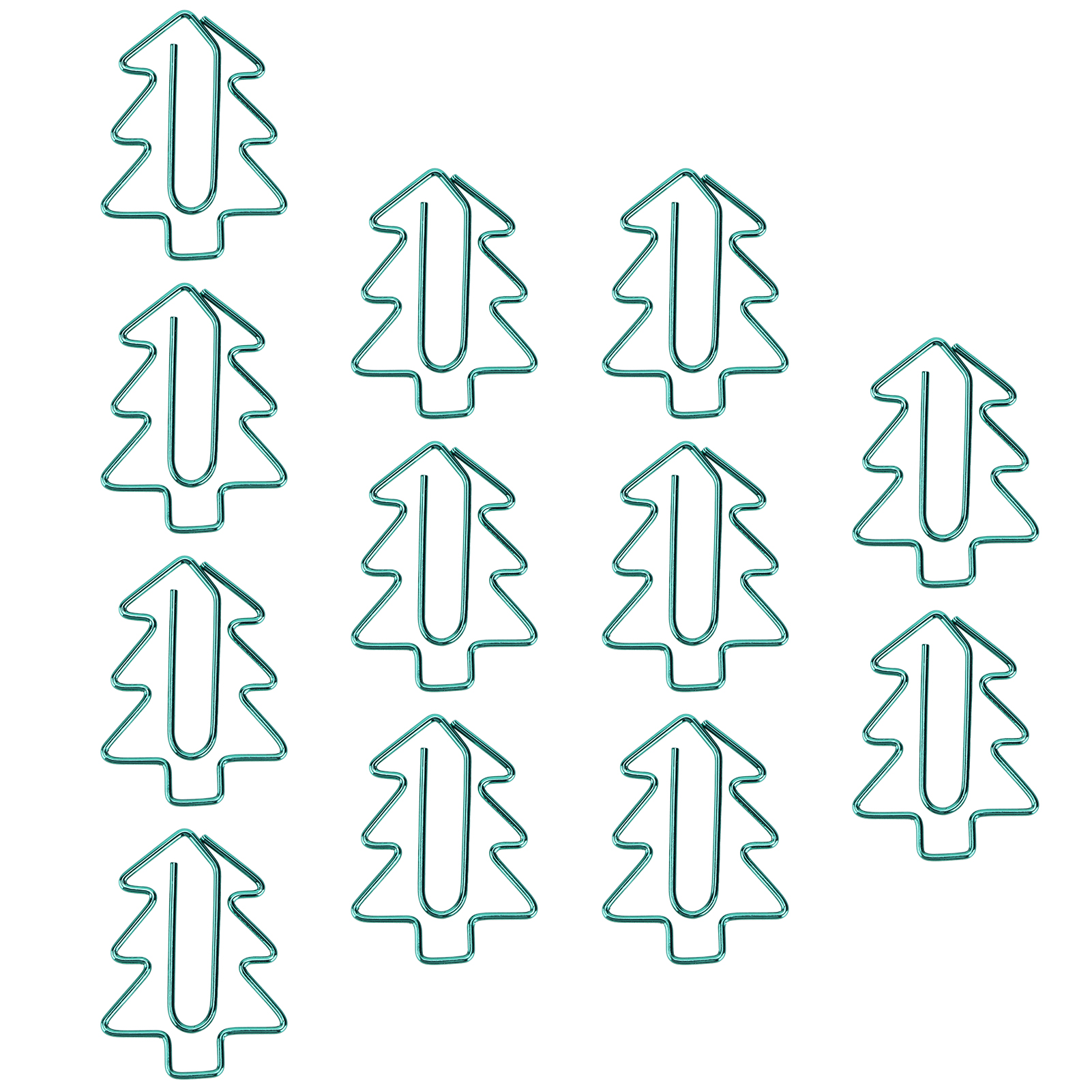 12 Mini-büroklammern Mit Niedlichem Weihnachtsbaum-motiv Für Bürobedarf, Schulgeschenke, Hochzeitsdekorationen