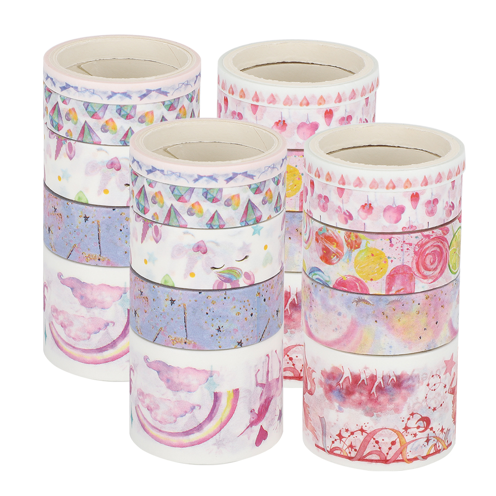 2 Boxes Klebeband Mit Einhorn-muster, Maskierungsaufkleber Für Diy-dekorationen, Bastelarbeiten, Scrapbooking Und Schreibwaren