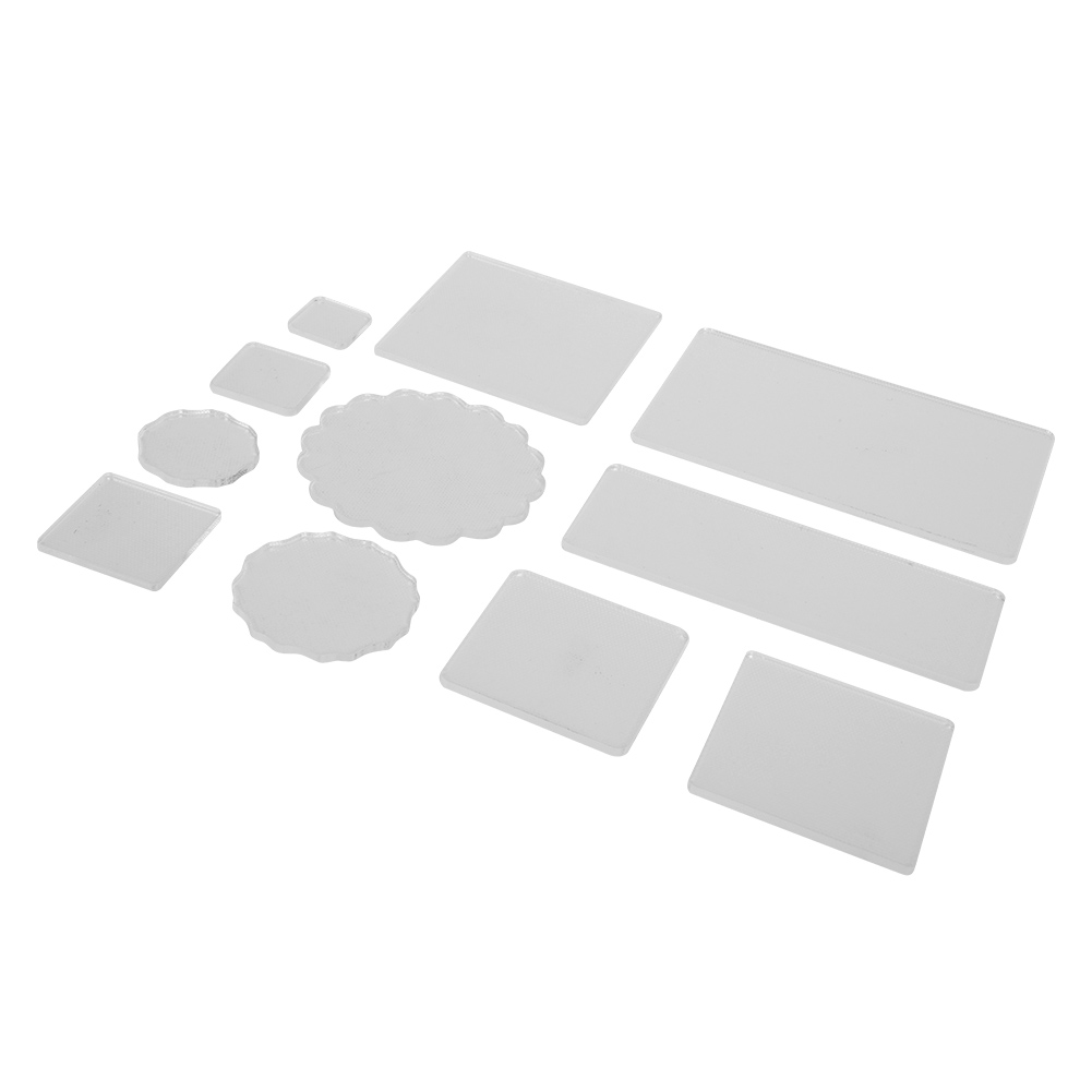 11-teiliges Set Transparenter Acryl-stempelblöcke Für Diy-bastelarbeiten (wellenform-set)