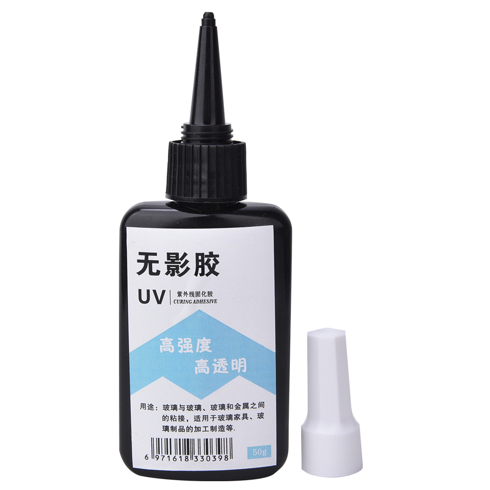 Klarer Uv-kleber, Hochfester Klebstoff Für Glas, Couchtische, Kristall Und Acryl, 50 G