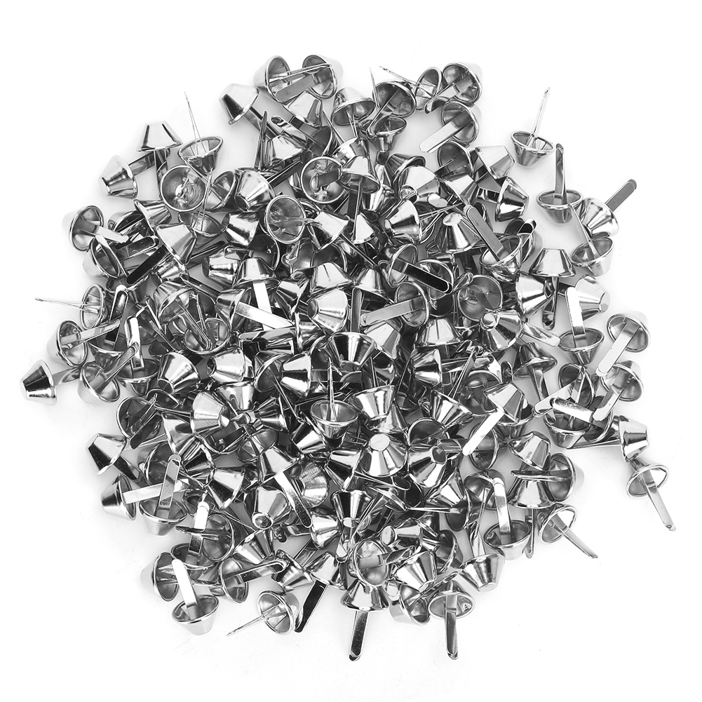 200 Stück Flache Füßchen, Silberfarben, 12 Mm, Für Diy-ledergepäck, Taschen, Handtaschen Und Bastelarbeiten