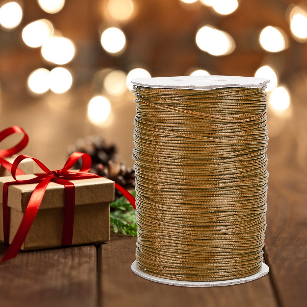 160 M Wachsschnur Diy Umweltfreundliche Handgewebte Seilkette Baumwollfaden 1 Mm (8 Braun)