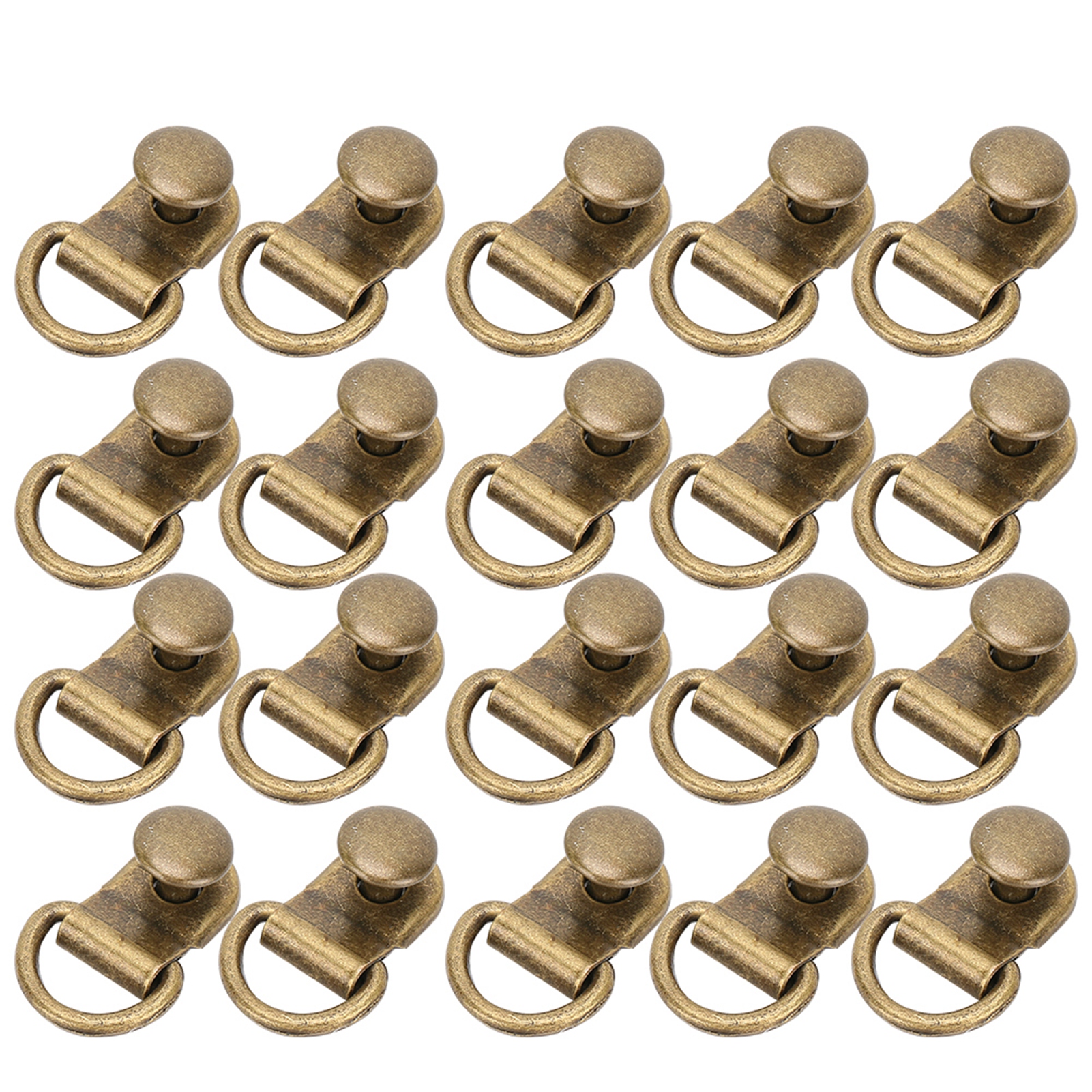 100er-set Schnürsenkelhaken, D-ring-ösenschnallen, Messing, Schuh-, Leder- Und Taschennieten, Diy-werkzeug, Bronze, 9 X 14 Mm